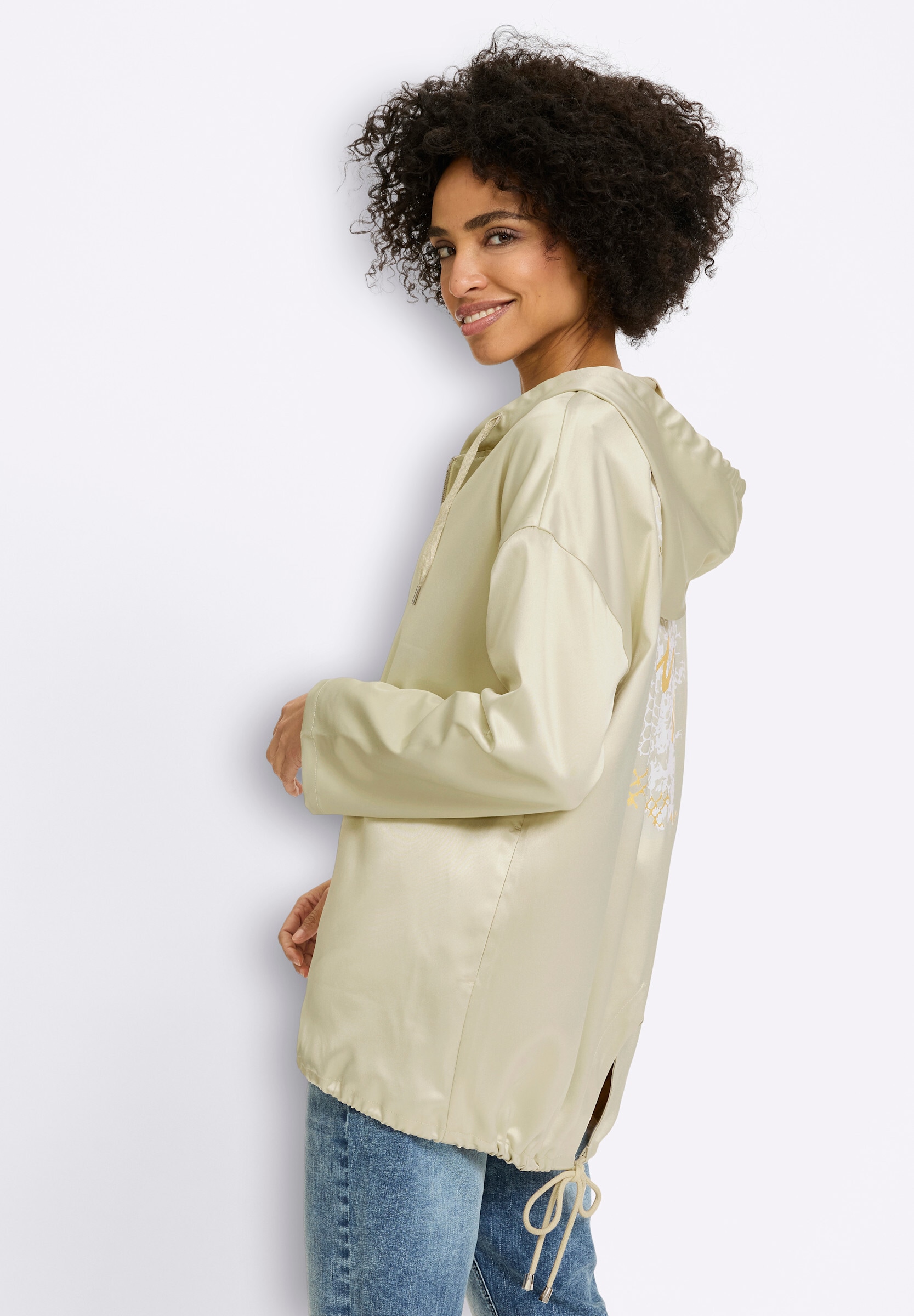heine Blusenblazer »Blusenblazer Blusenblazer mit Print und Lettering«