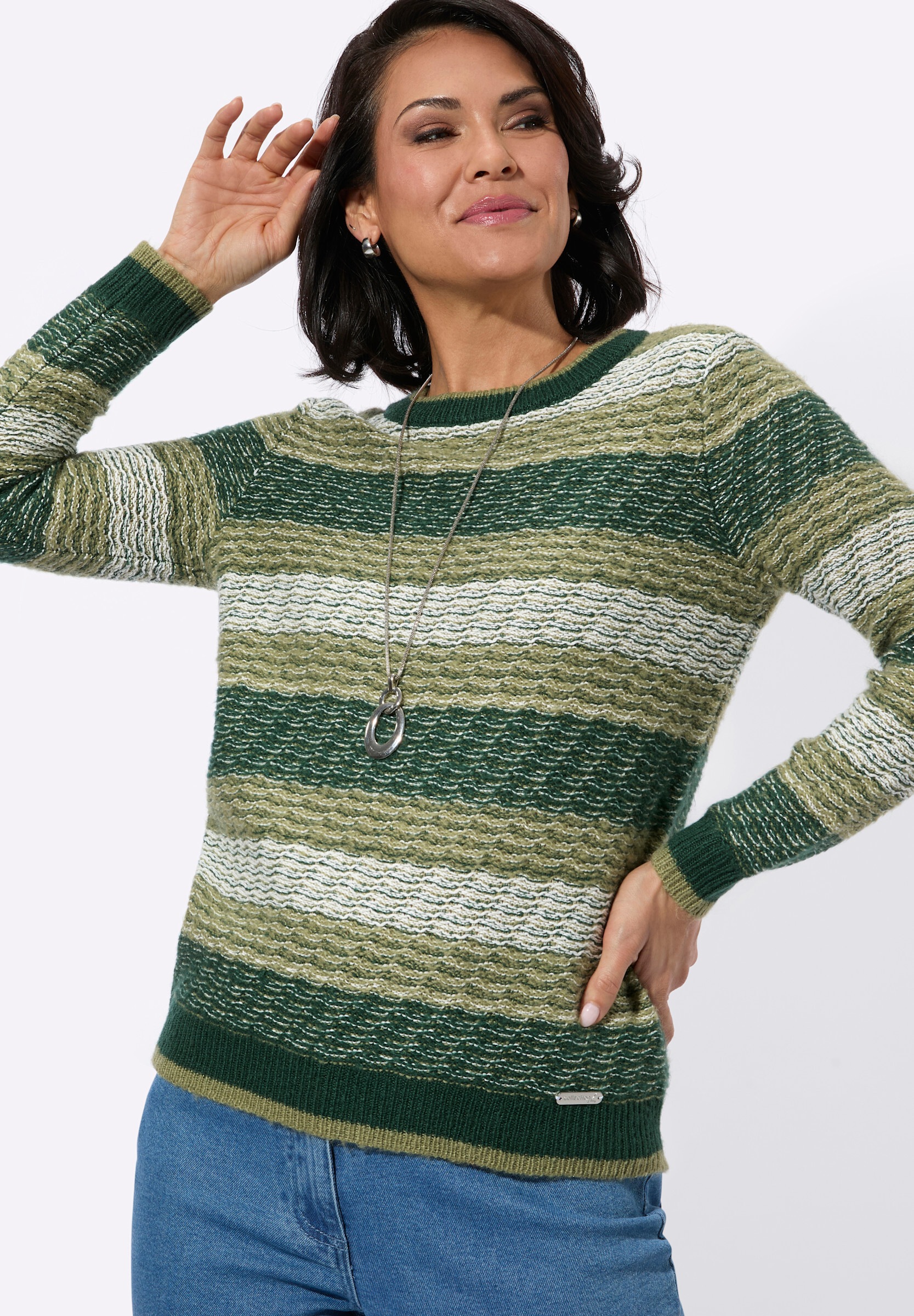 Witt Longpullover »Pullover Streifenpullover mit Rundhalsausschnitt«