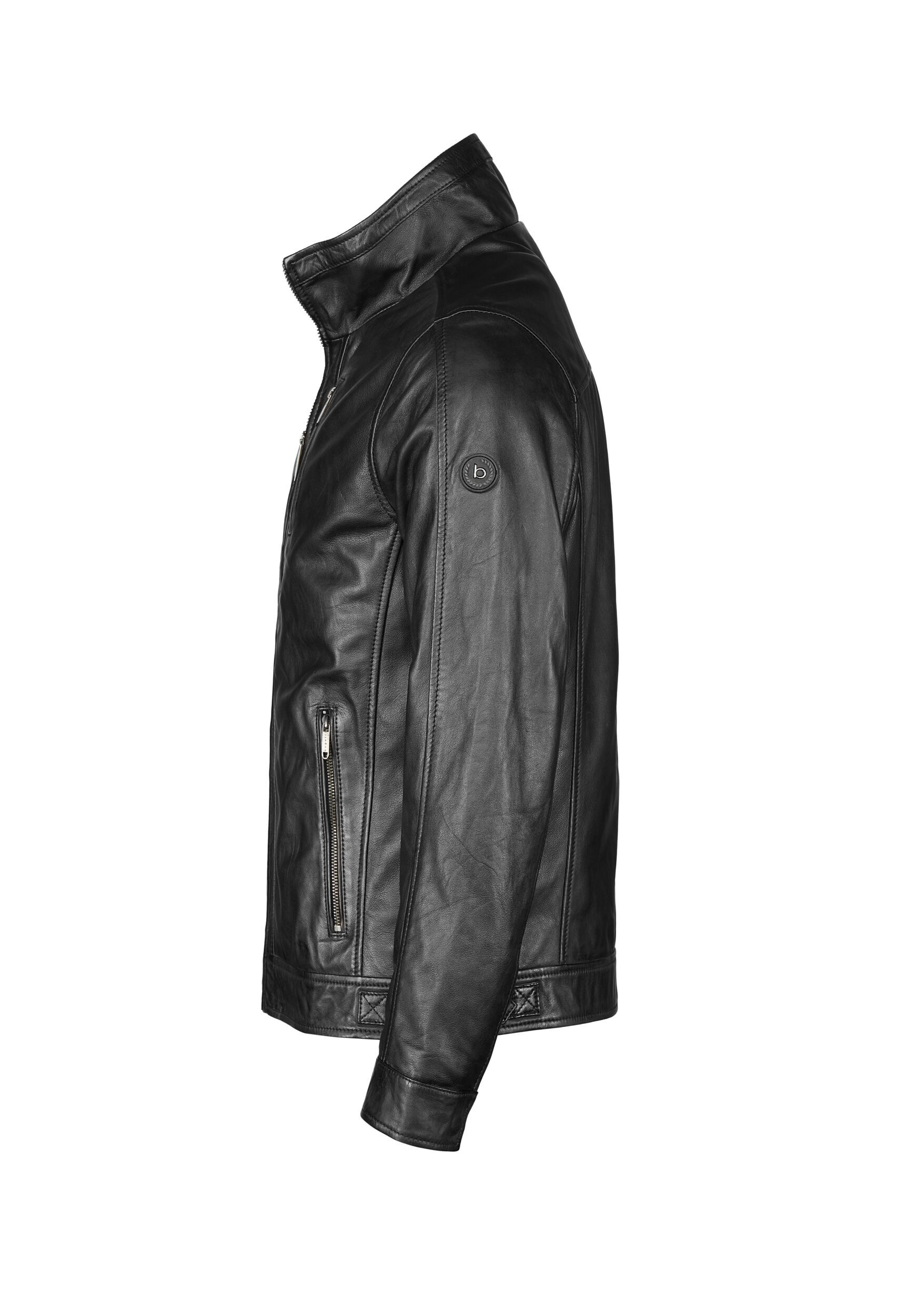 bugatti Lederjacke »BUALEXIO« ohne Kapuze mit Stehkragen