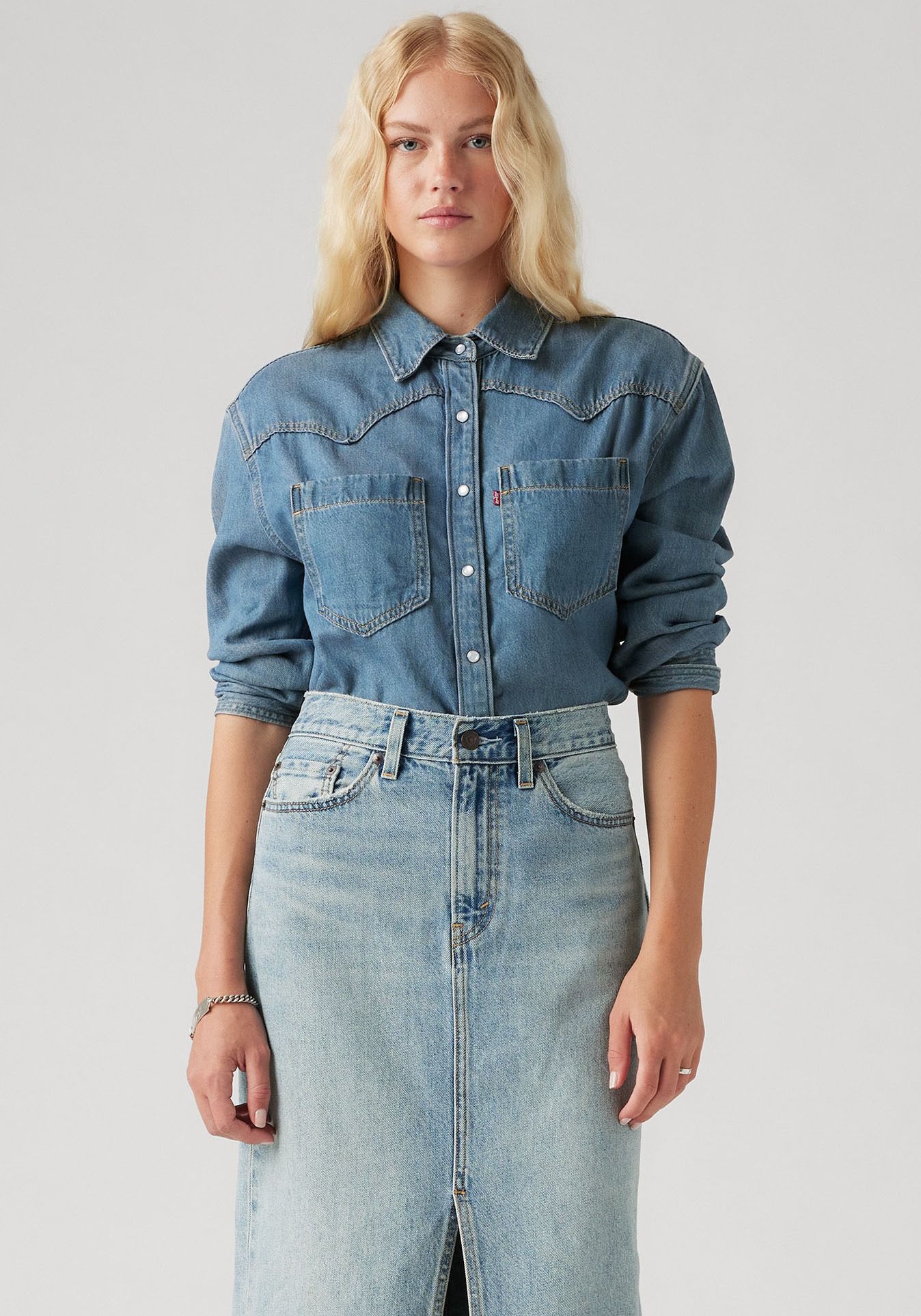 Levi's® Jeansbluse »TEODORA WESTERN SHIRT«, mit Druckknöpfen