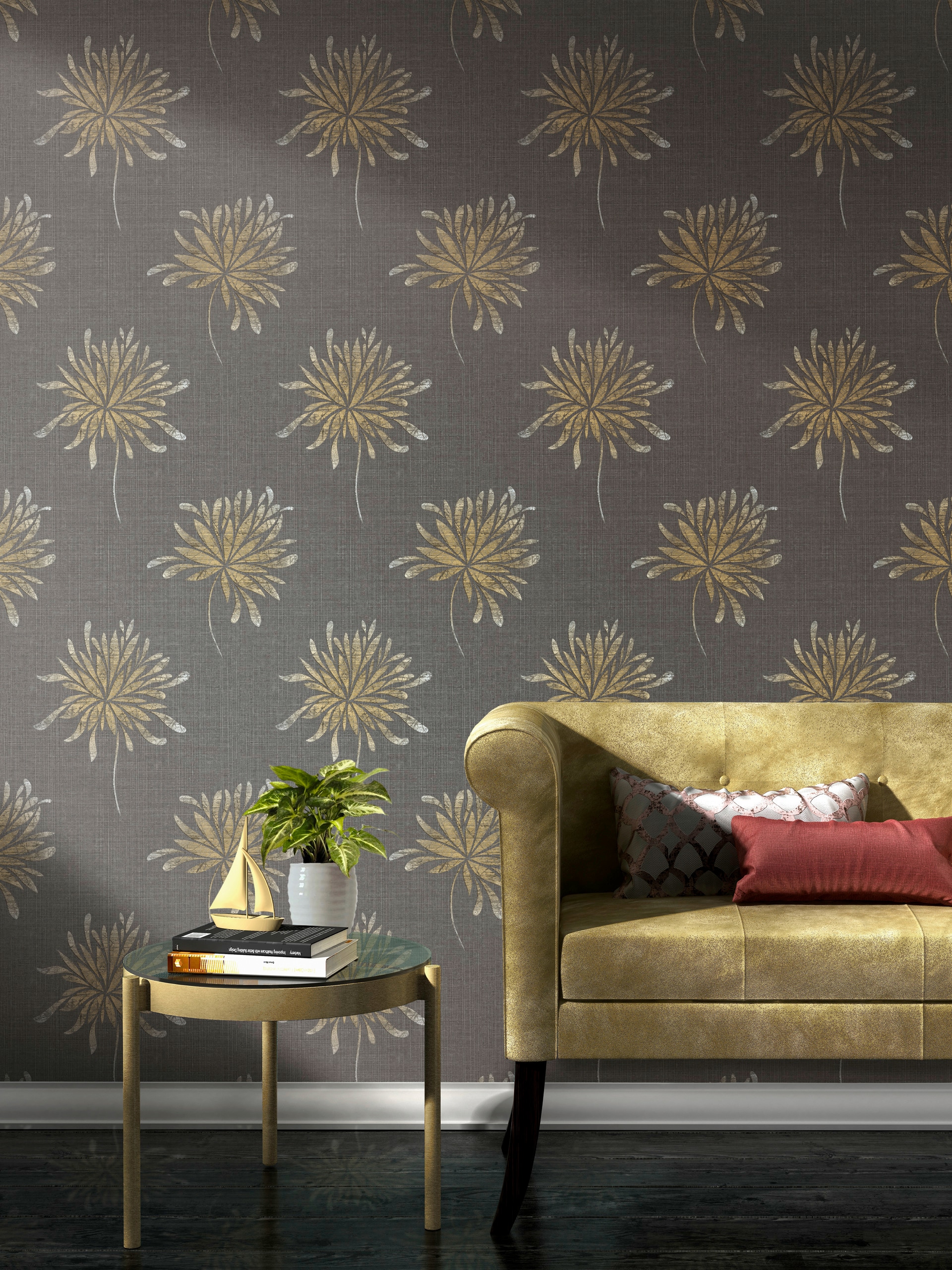 Rasch Vliestapete »Andy Wand« geblümt | metallic strukturiert gut lichtbeständig, hochwaschbeständig