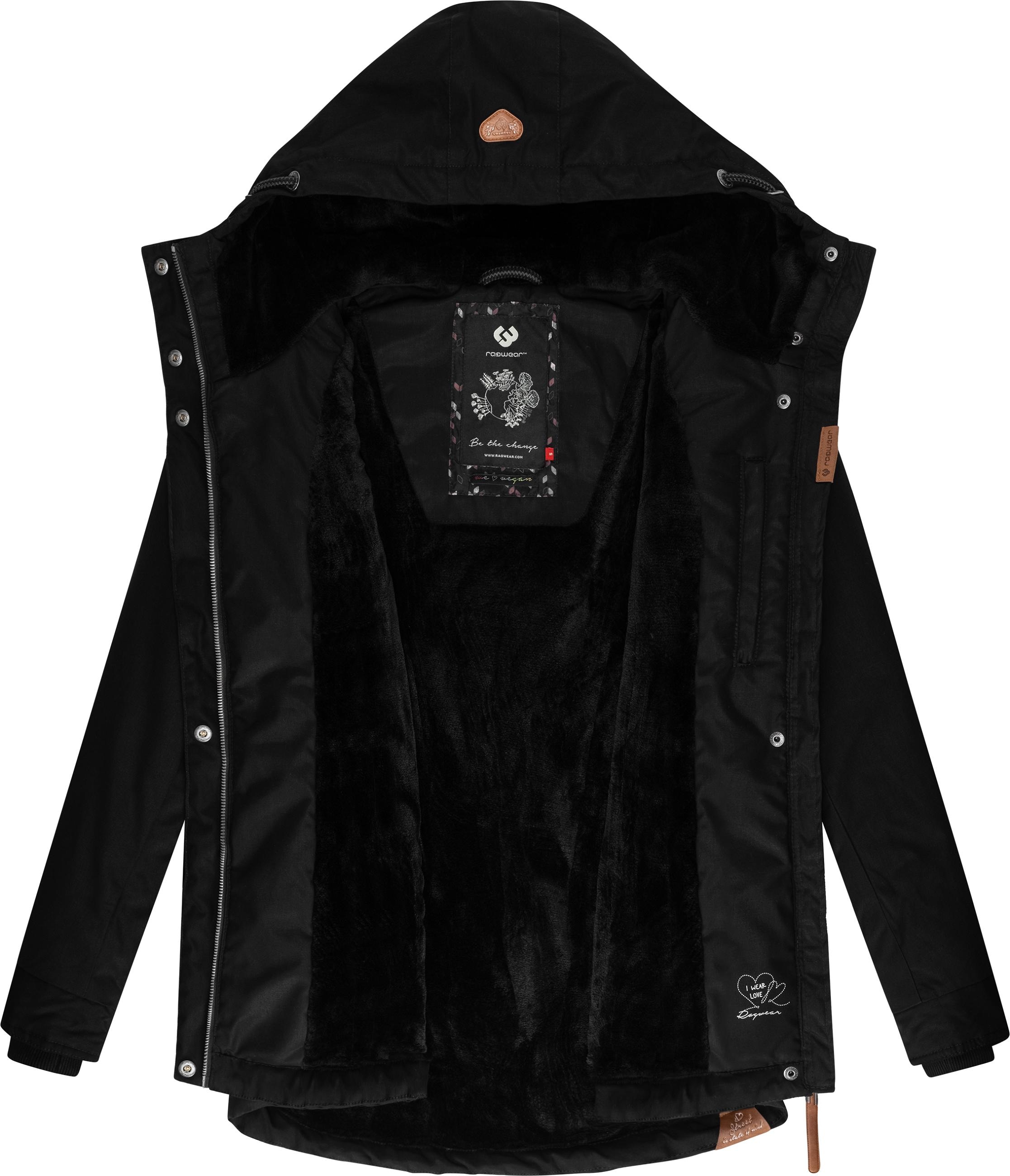 Ragwear Winterjacke »Winterjacke Monade«, mit Kapuze, Damen Winterparka mit Kapuze und m. Fleece gefüttert
