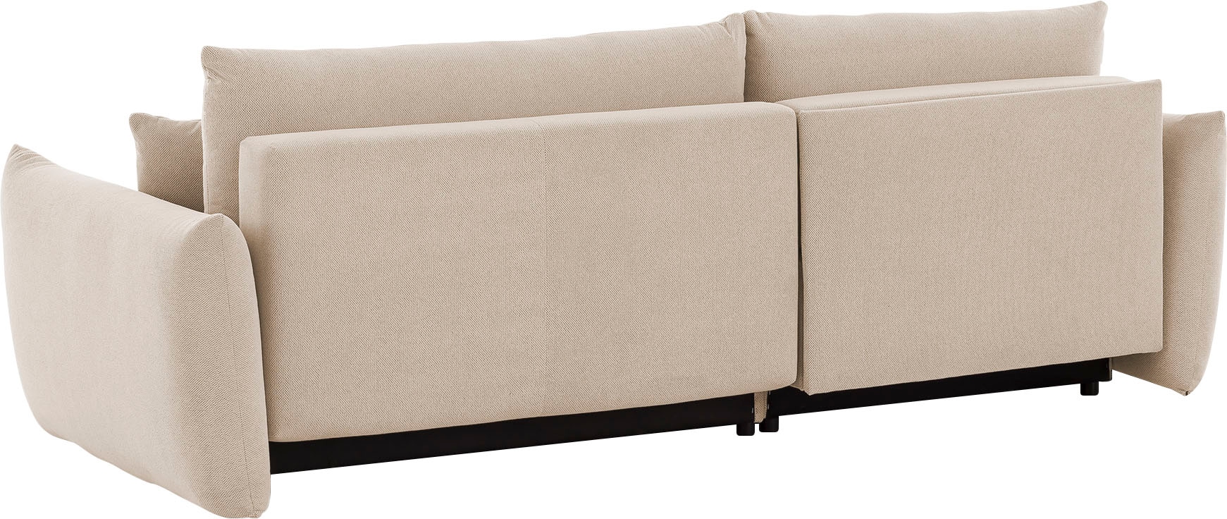 Home affaire Ecksofa »MAVAS Schlafsofa mit Bettkasten, L-Form,« ca.257/127cm (Liegefläche 212/145 cm), Cord, Chenille, Struktur
