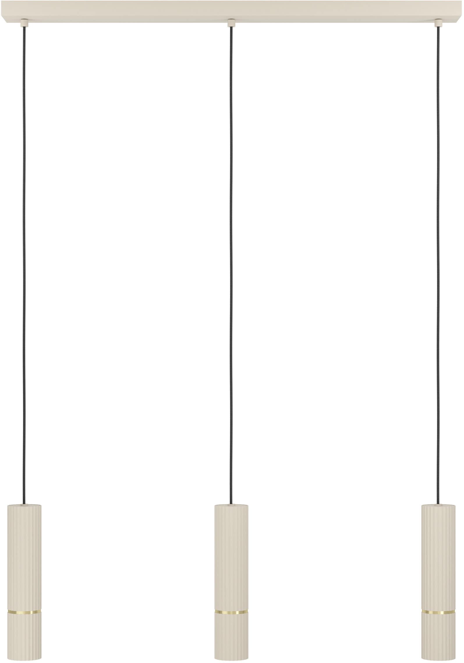 EGLO Hängeleuchte »CAMINIA Pendellampe - Stahl - GU10 - 3X4,7W - IP20« GU10 1 Stk. Hängelampe, Deckenlampe, Wohnzimmer, Esszimmer, L77 x B9 x H110 cm