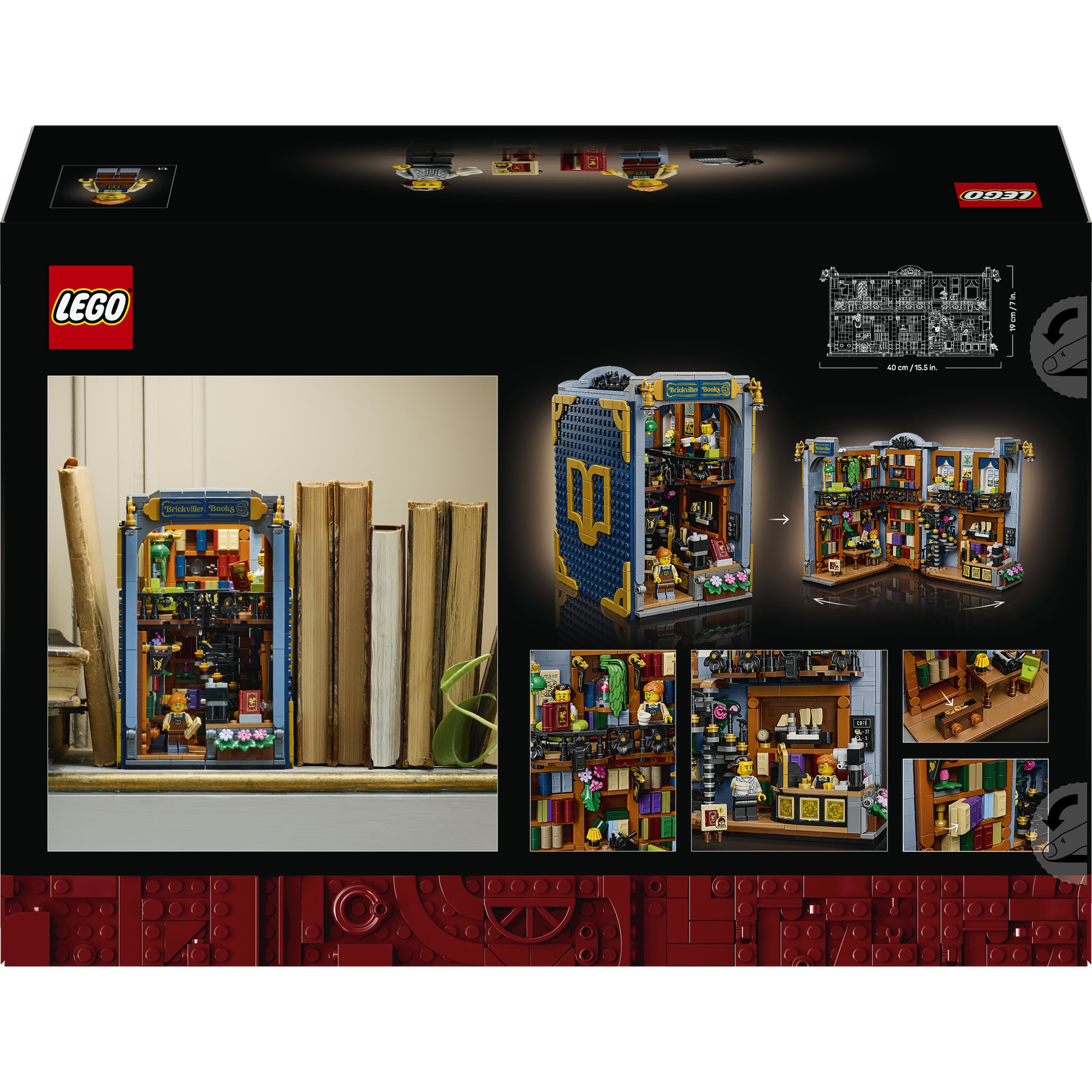 LEGO® Konstruktionsspielsteine »Buchladen: Buchstütze (11379), LEGO Icons« Made in Europe