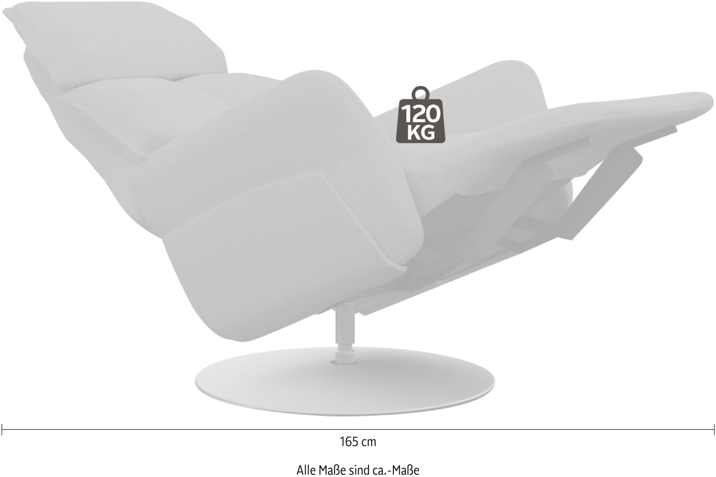 alina Relaxsessel »Thimo« in Größe M, Liegefläche 180cm, verstellbar, optional mit Aufstehhilfe