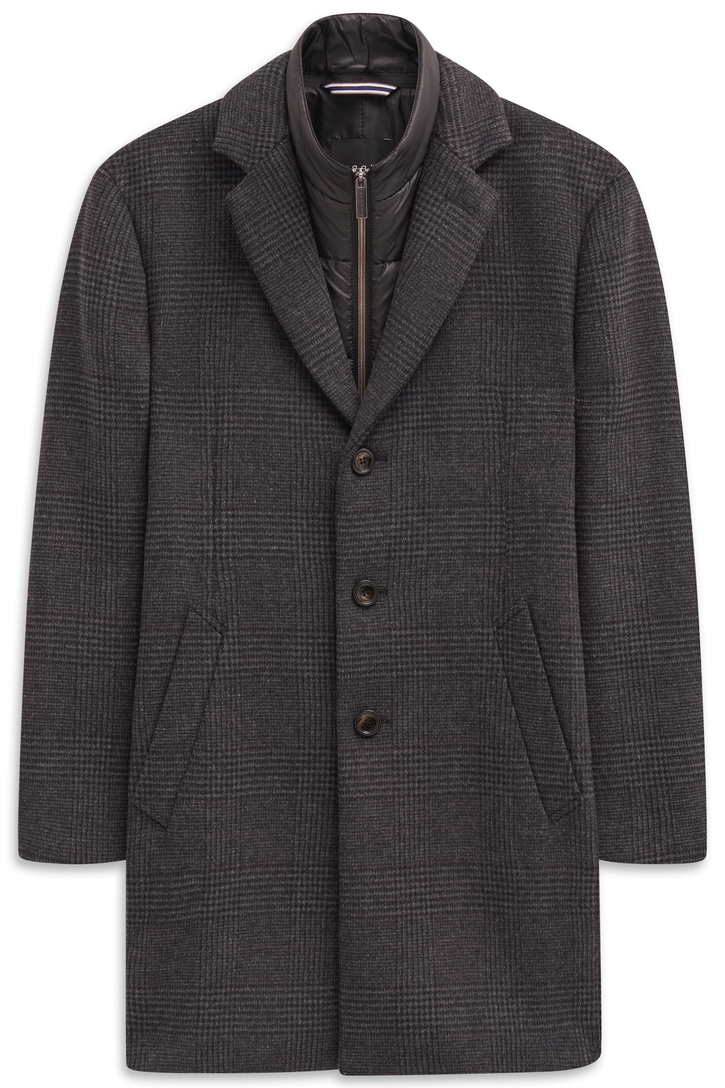 bugatti Kurzmantel »Flexcity Stretch« mit Glencheck-Karo und Westen-Einsatz
