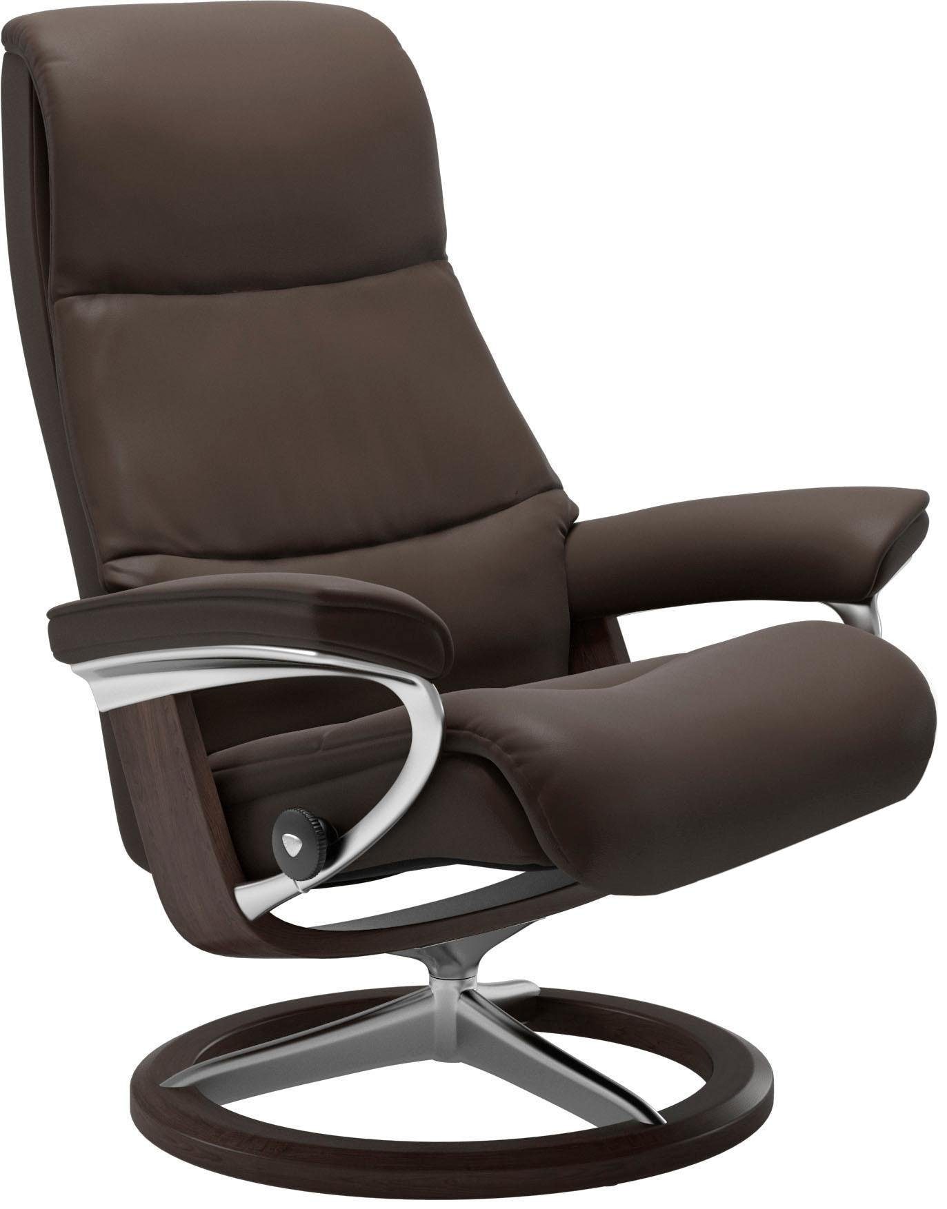 Stressless® Relaxsessel »View« Set, Relaxsessel mit Hocker,  mit Signature Base, Größe S,Gestell Wenge