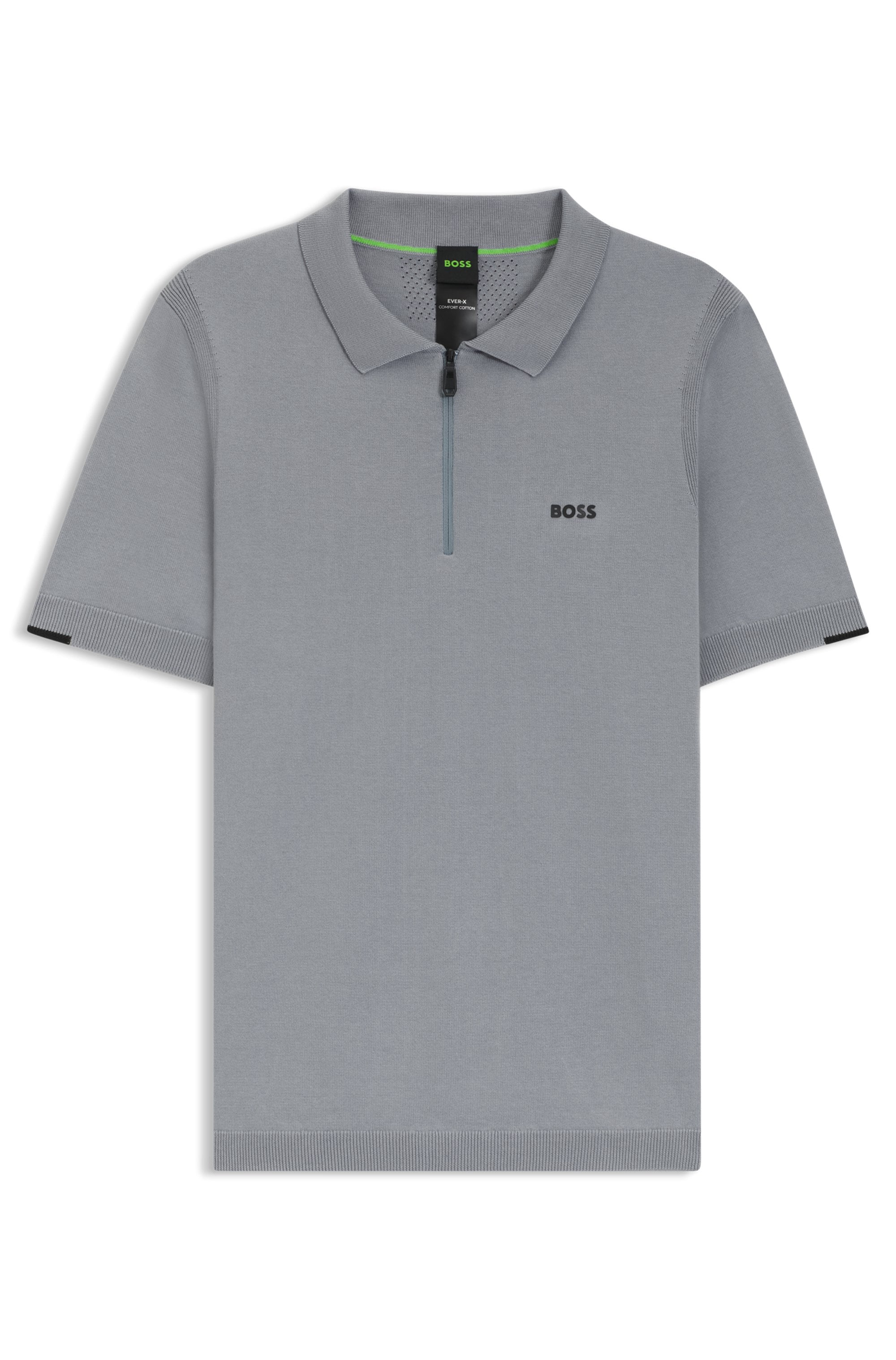 BOSS GREEN Kurzarmpullover »K Ever-X PS«, mit Perforierungen zur Belüftung