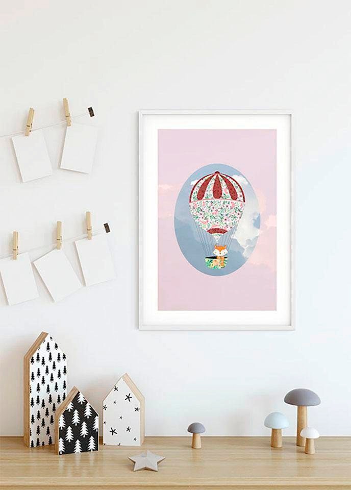Komar Bild »Happy Balloon Rose«, Figuren, (1 St.), Wandbild zur Dekoration - ohne Rahmen