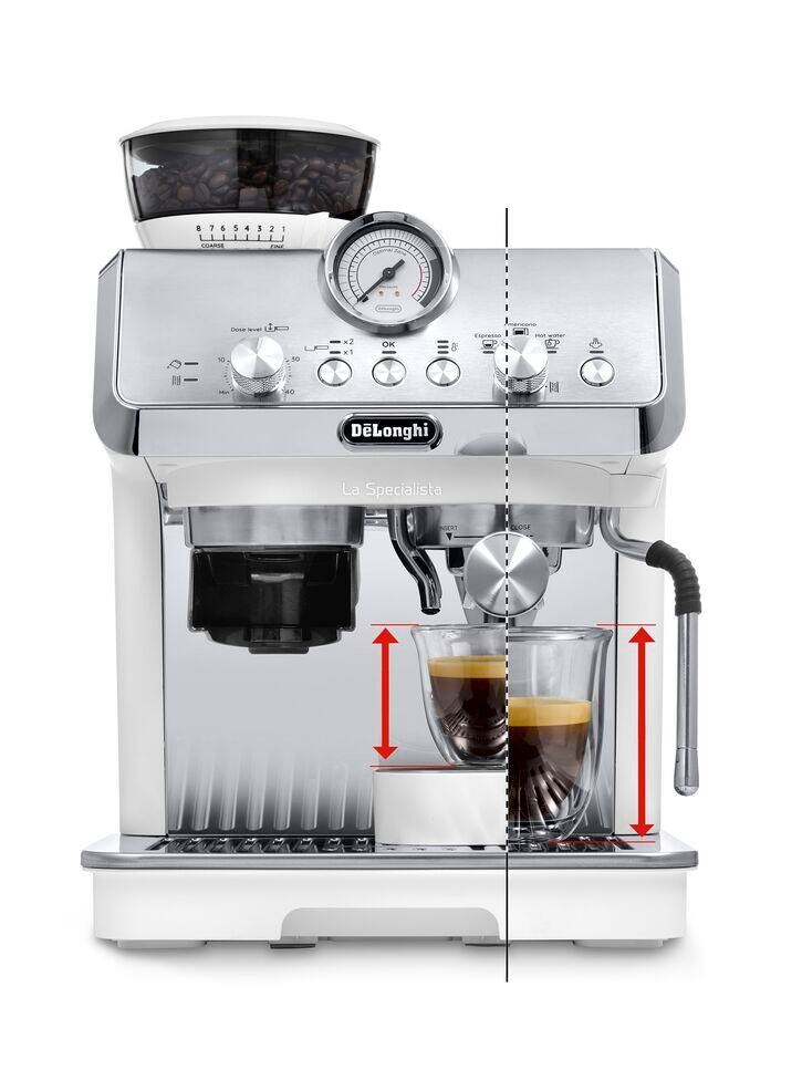 De'Longhi Espressomaschine »LA SPECIALISTA EC9155.W«, weiß, Siebträger mit MyLatte Art System