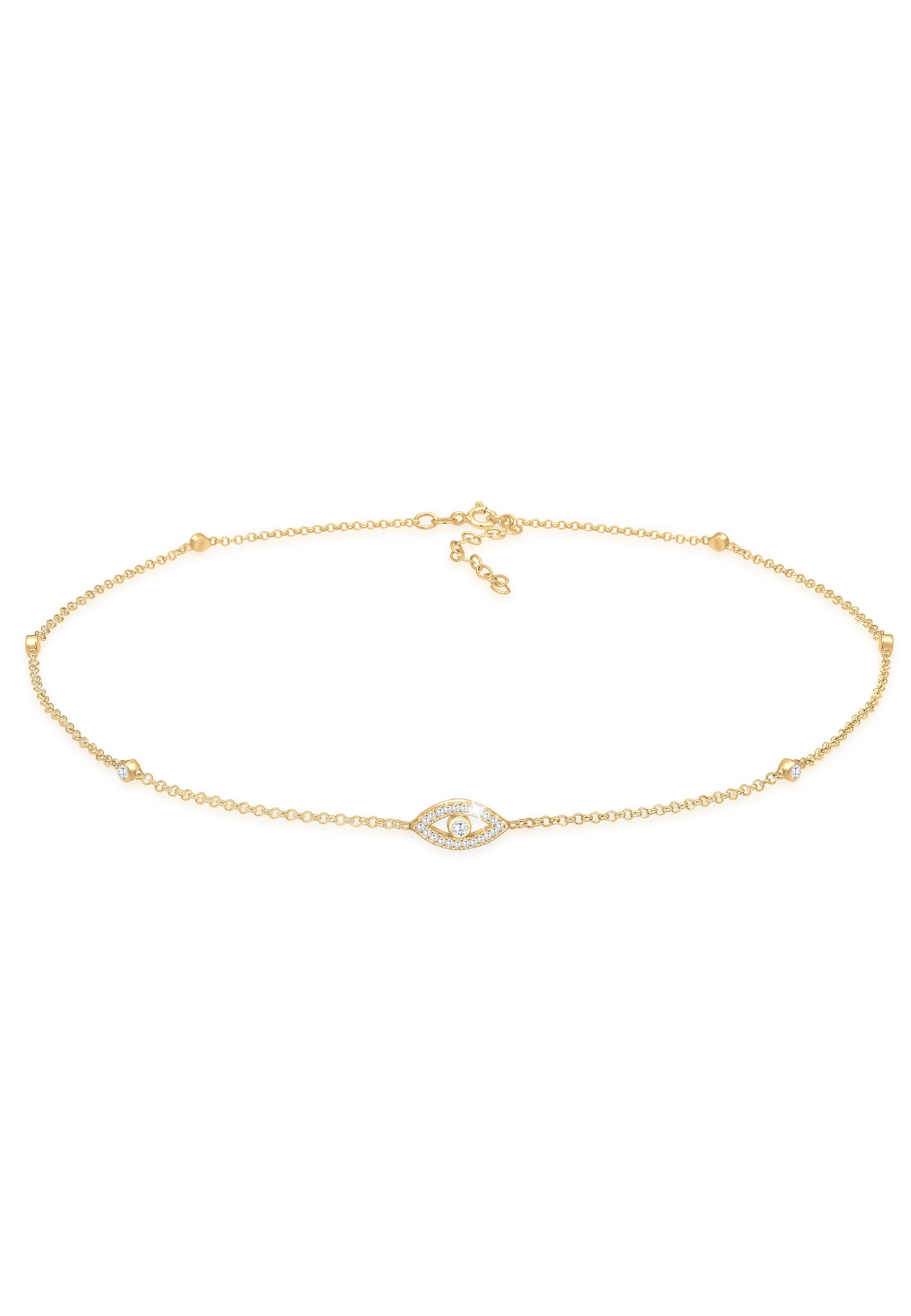 Elli Collierkettchen »Choker Evil Eye Zirkonia Kristalle 925 Silber«