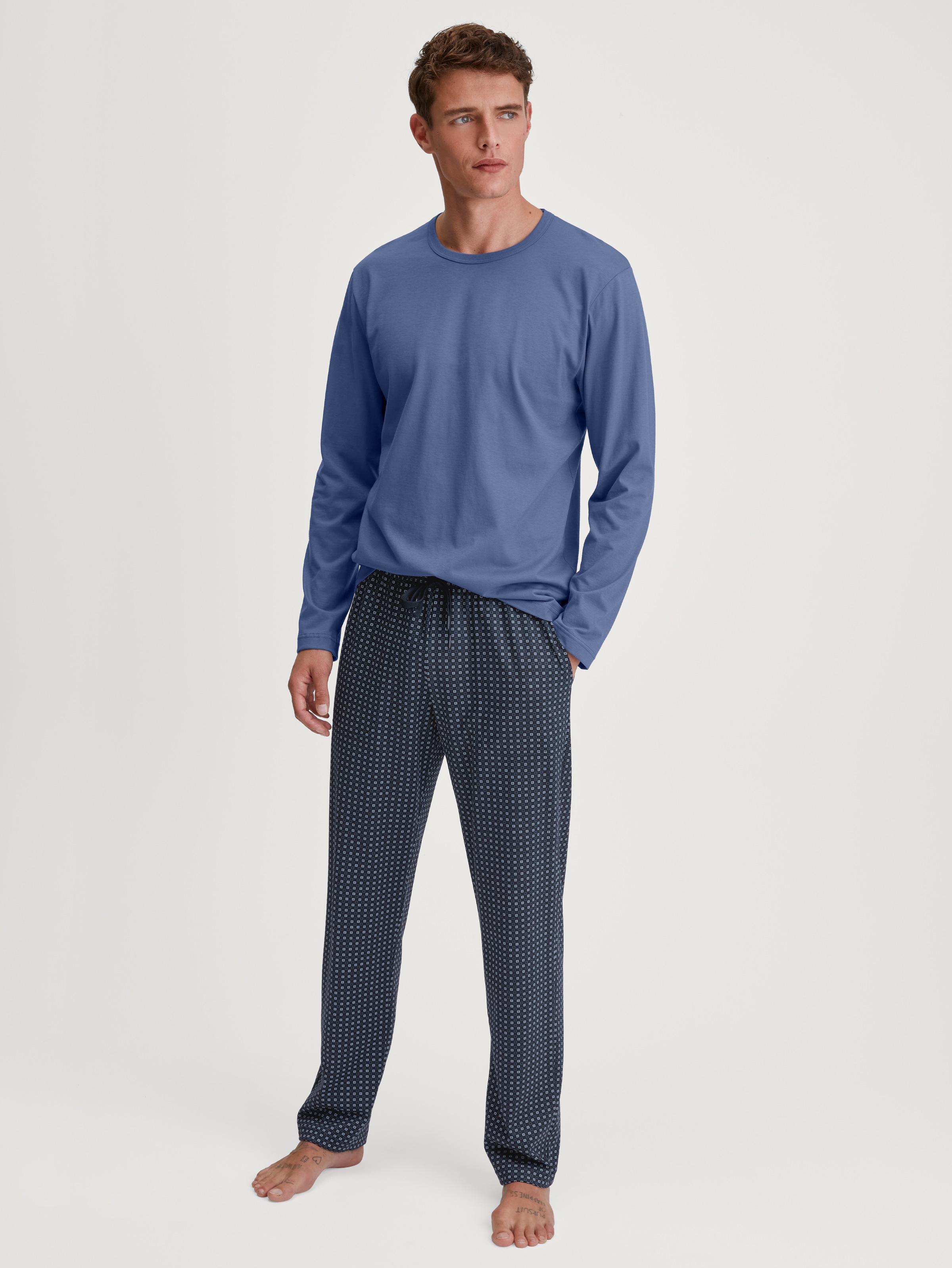CALIDA Pyjamahose »Remix Basic Sleep«, lockerer gerader Schnitt, Gummibund, Seitentaschen, Single Jersey
