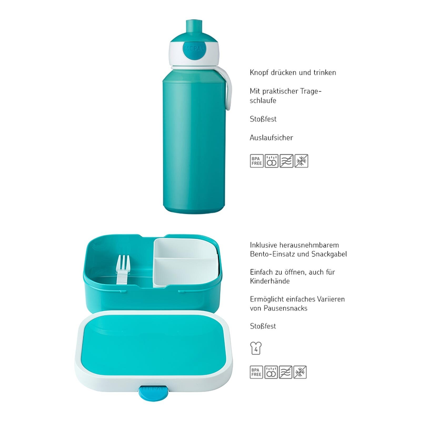 Mepal Lunchbox »Lunchset Campus 400 ml + 700 ml 2er Set«, (2 tlg.)