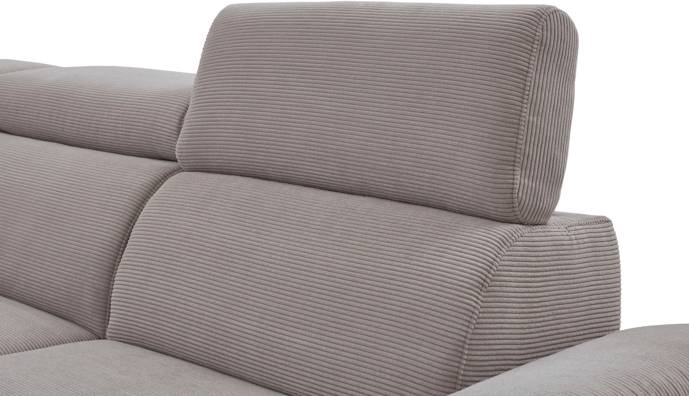 Home affaire Ecksofa »Arnayon mit Querschläfer-Bettfunktion, Schlafsofa, großer Bettkasten«, manuelle Kopfteilverstellung, Tonnentaschen-Federkern, Feincord L-Form