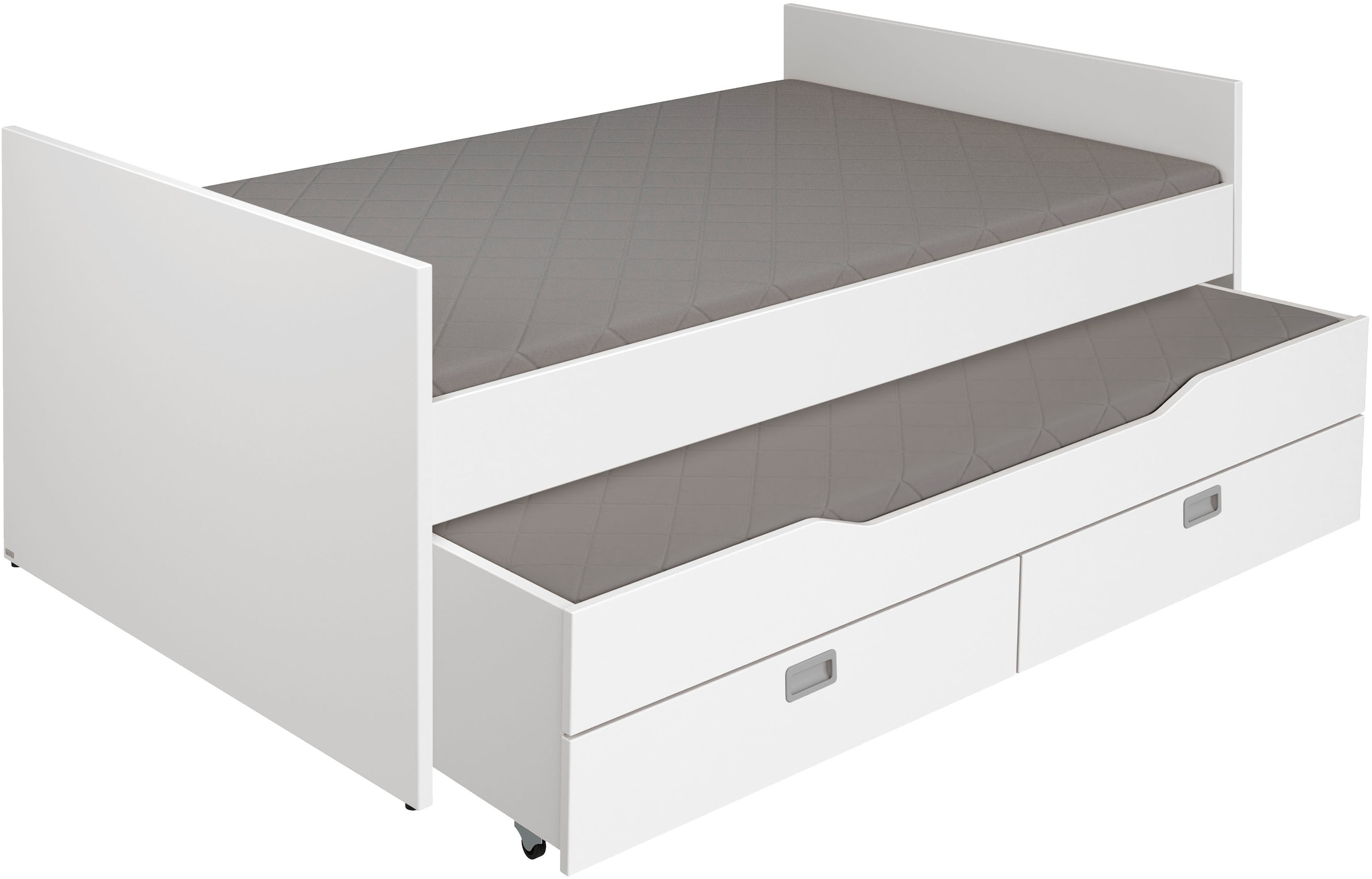 PAIDI Einzelbett »TIAGO in verschiedenen Ausführungen, Jugendliege mit Bettkasten« Breite/Länge: 90x200 cm / 120x200 cm,  Kojenbett inklusive Ausziehbett in 90x190 cm & 2 Schubladen