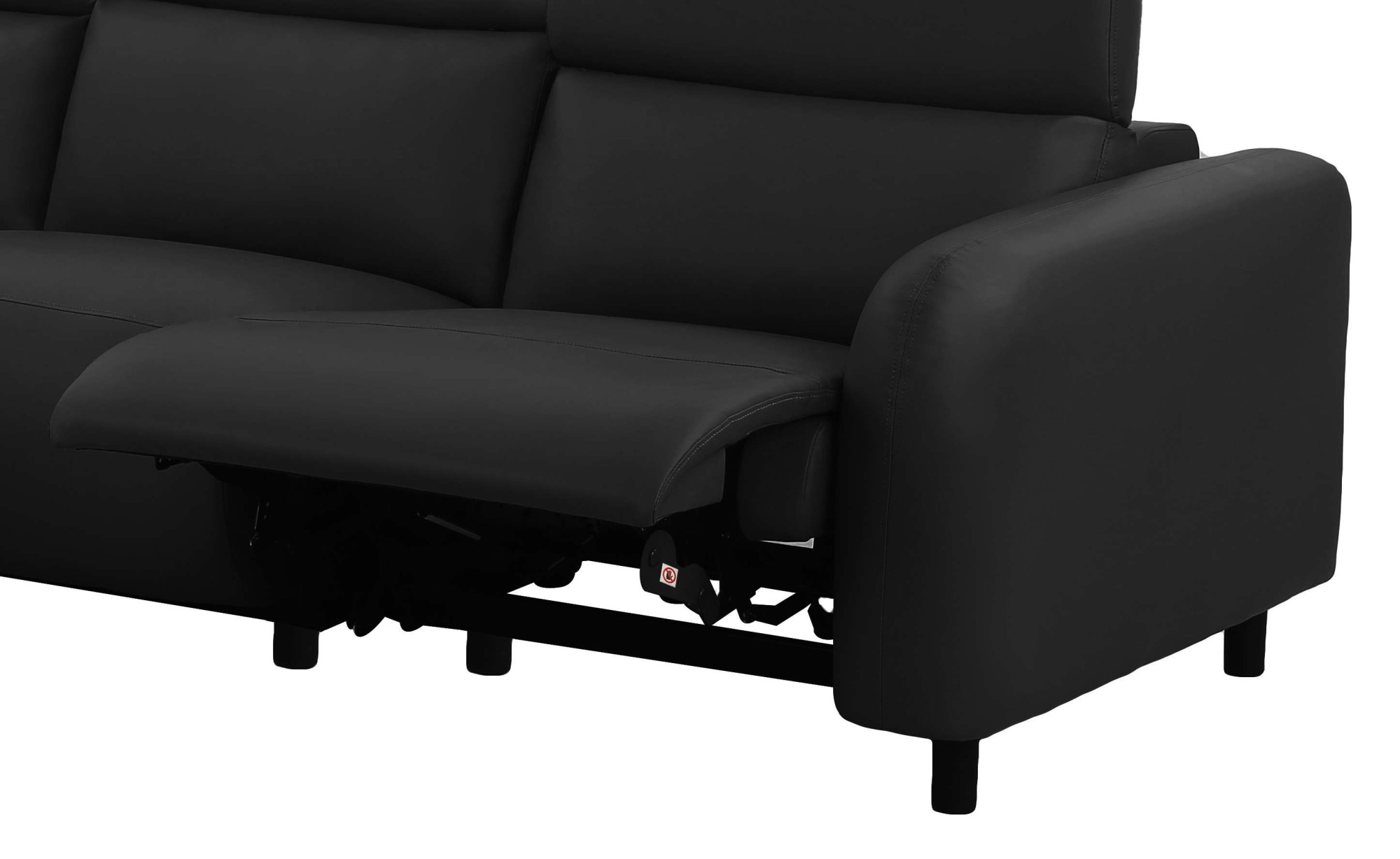 Home affaire Ecksofa »SKAANE Lederoptik, L-Form, 274 cm, manuelle u. elektrische Funktion,«, rundes Design, Kopfteilverstellung, Federkernpolsterung