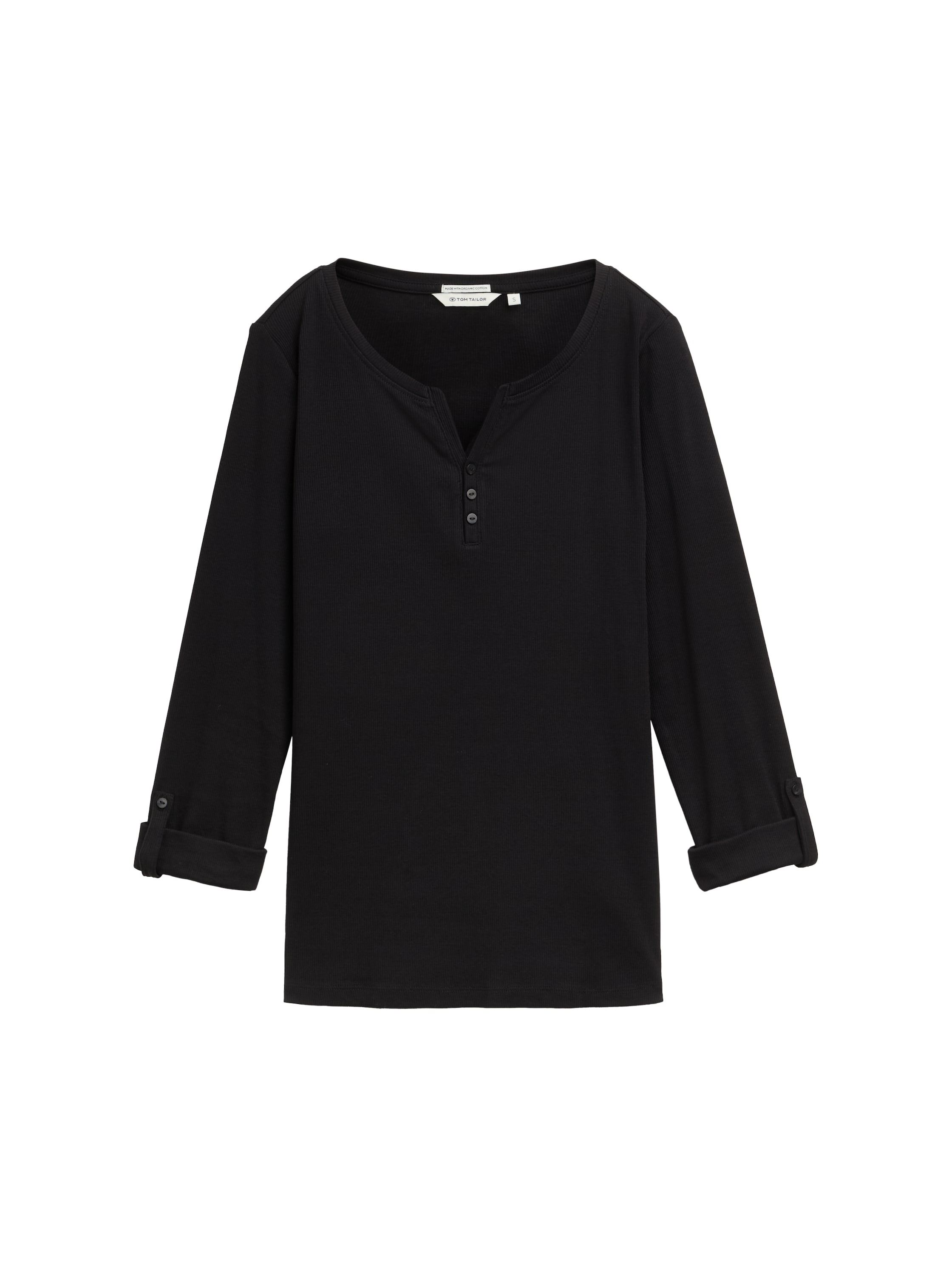 TOM TAILOR Henleyshirt, mit Turn-Up-Arm