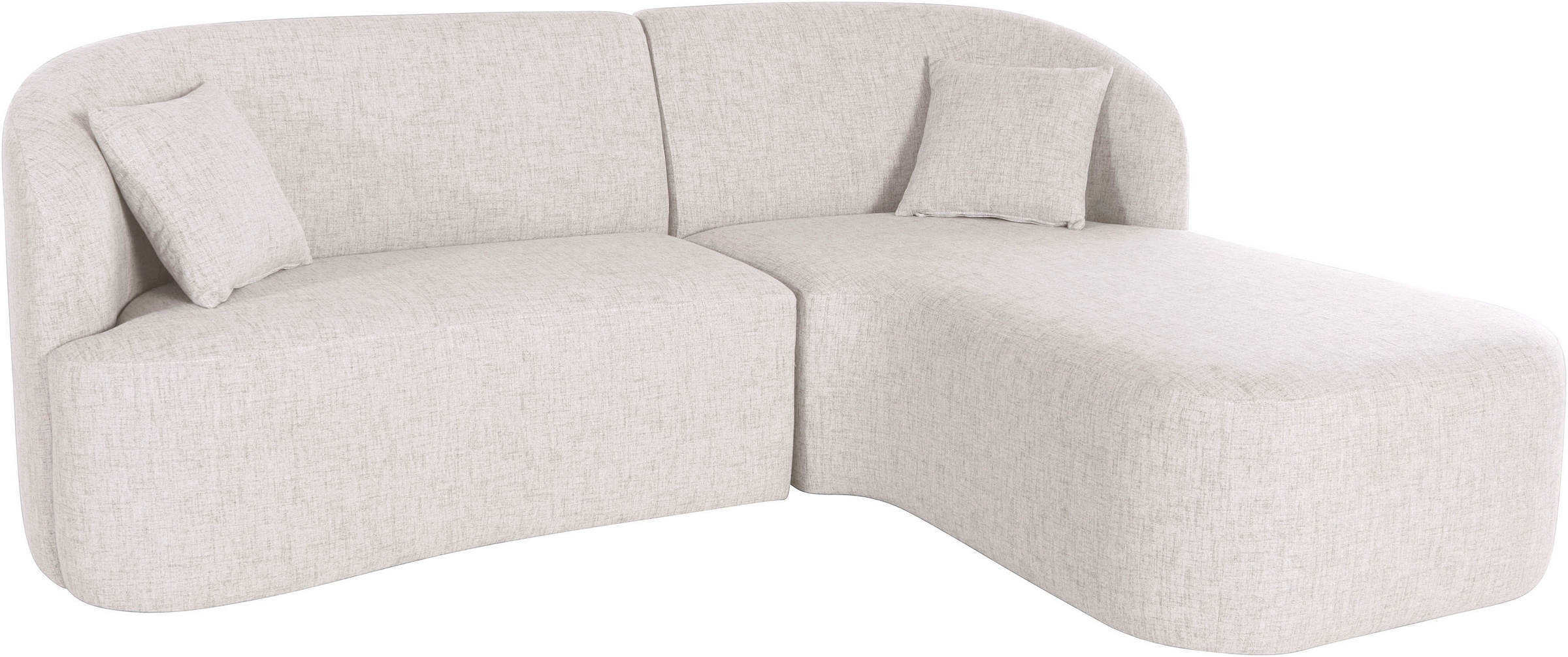 LeGer Home by Lena Gercke Ecksofa »Dilara L-Form«, gerundete Rückenlehne und Front, in 3 Bezugsqualitäten