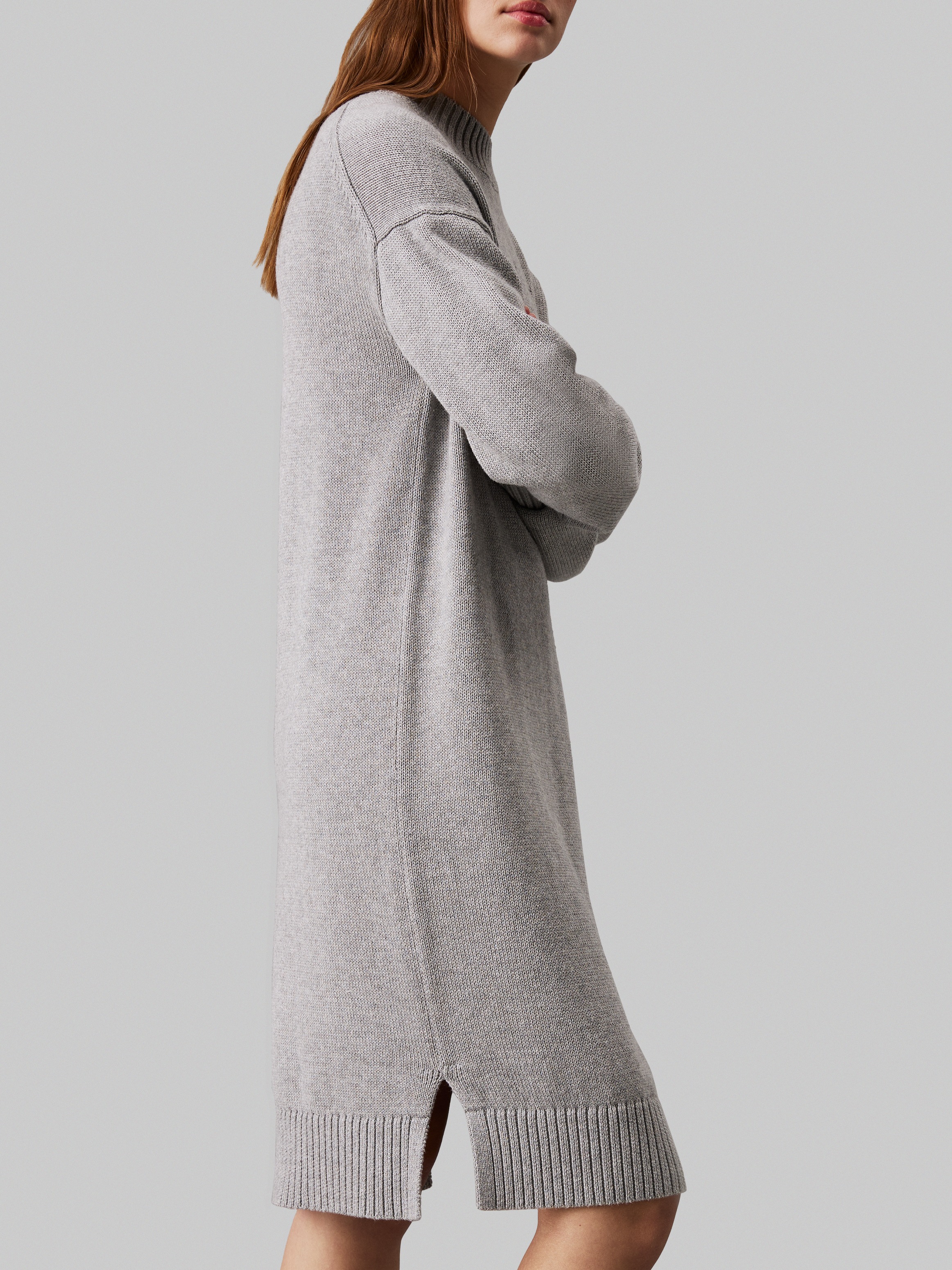 Calvin Klein Jeans Strickkleid »CK INTARSIA LOOSE SWEATER DRESS«, mit Logostickerei