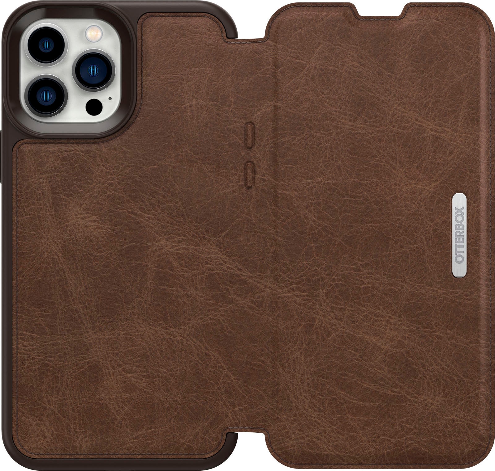 Otterbox Handyhülle »Strada Folio Series für Apple iPhone 13 Pro Max, Espresso Brown«