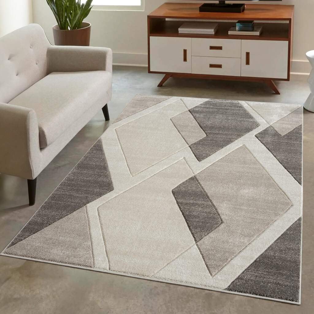 Carpet City Teppich »BONITO7167«, rechteckig, 11 mm Höhe, Flachflor, Hochtief-Muster/ 3D-Effekt,...