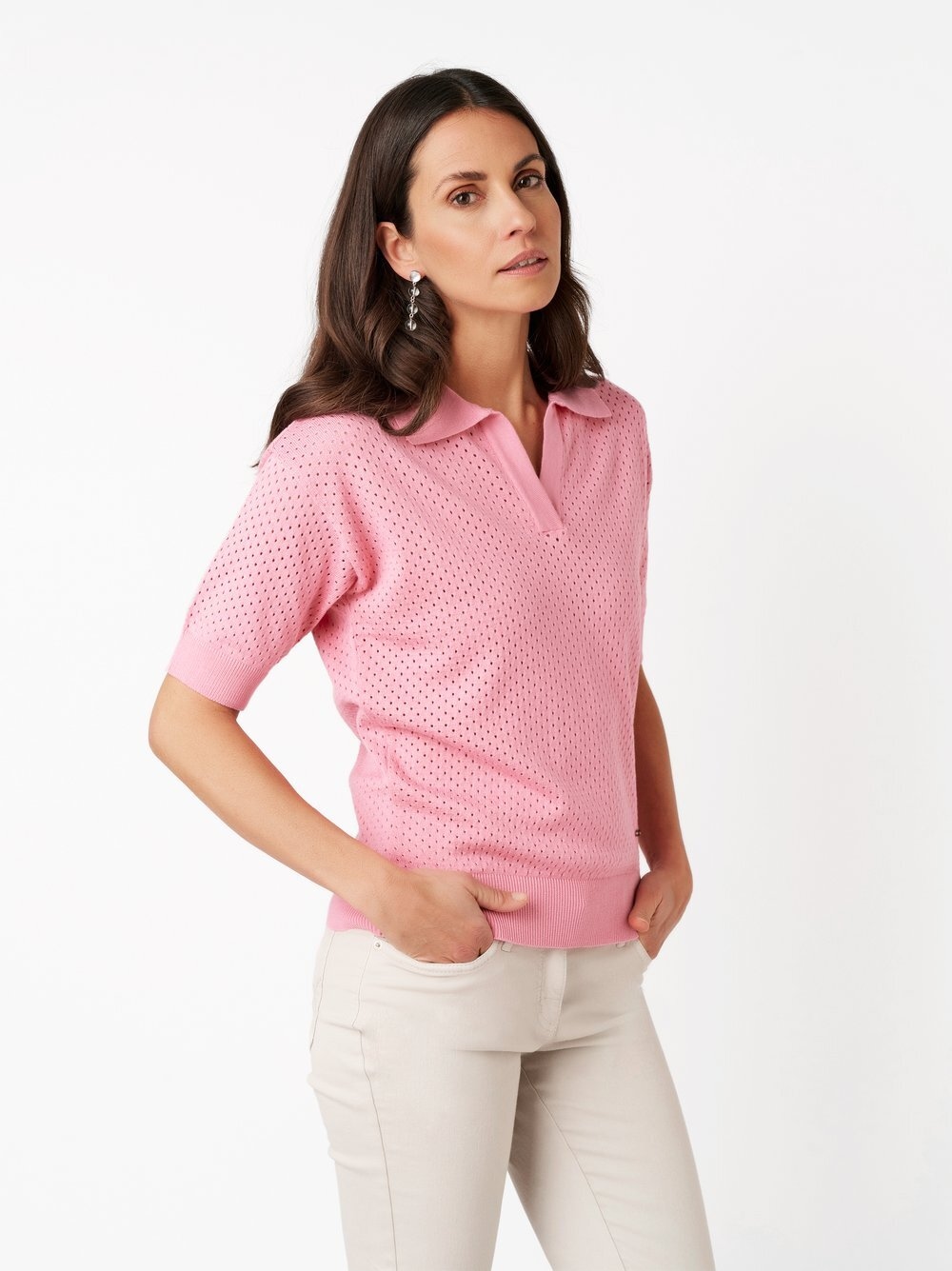 TONI Poloshirt »Greta« aus Lochstrick