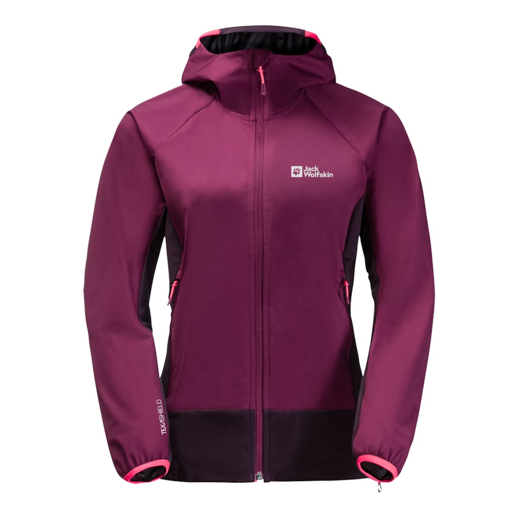 Jack Wolfskin Softshelljacke »EAGLE PEAK II HOODY W«, mit Kapuze