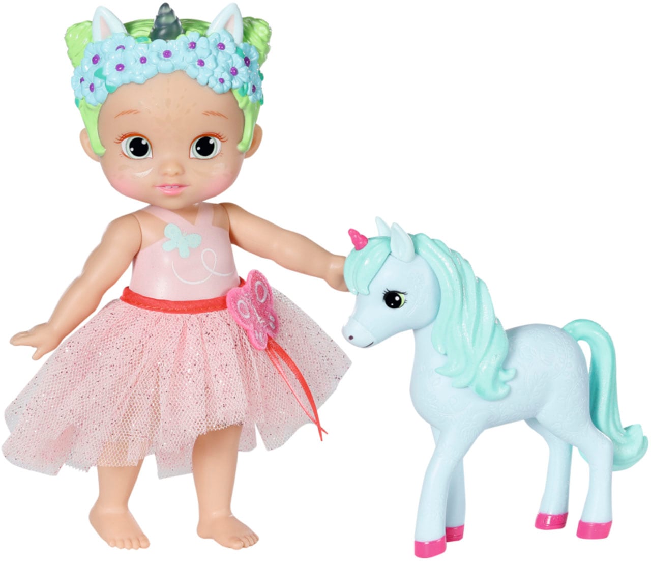 Baby Born Stehpuppe »Storybook Prinzessin Una, 18 cm«, mit Einhorn und Lichteffekten