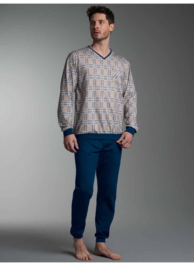 Trigema Schlafanzug »TRIGEMA Pyjama mit Allover Karo Muster« 1
