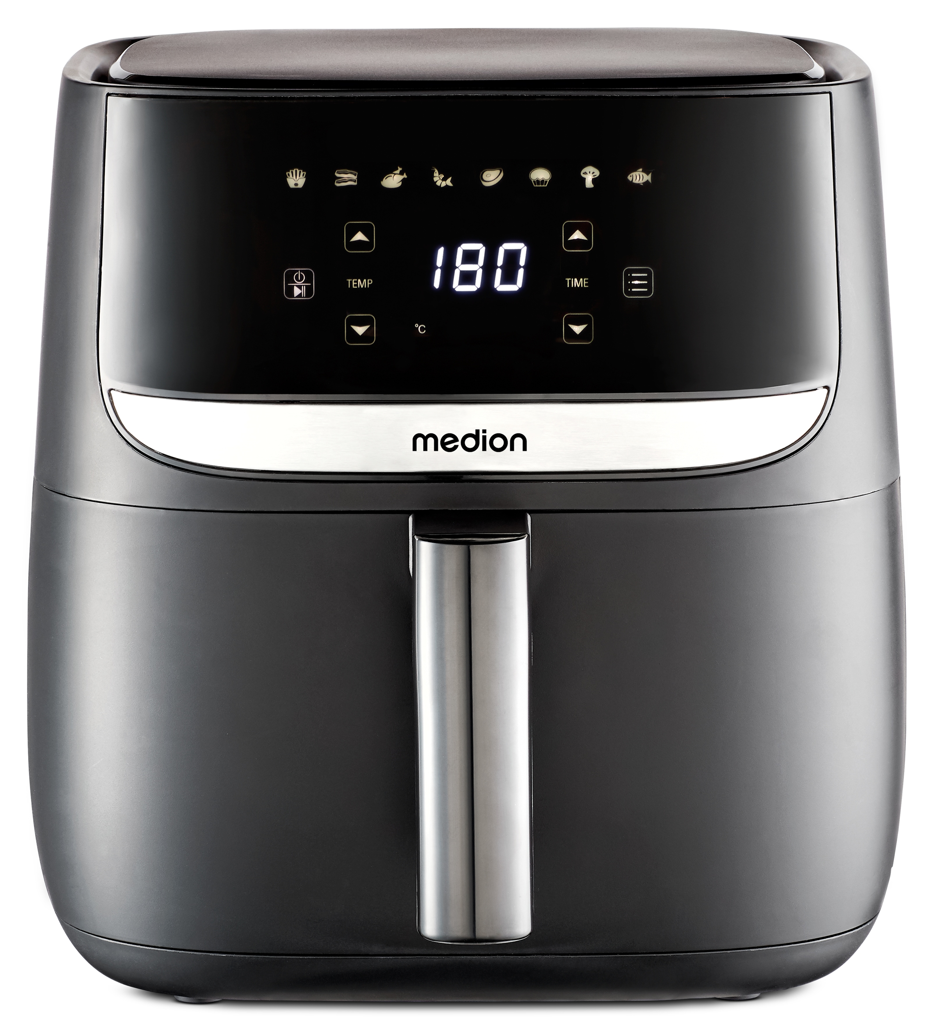 Medion Heißluftfritteuse »E50 XL (MD 10532), 5,7 L Korbvolumen, 8 Automatikprogramme, Timer« 1700 W Temperatur bis 200 °C, ölfreies Frittieren,...