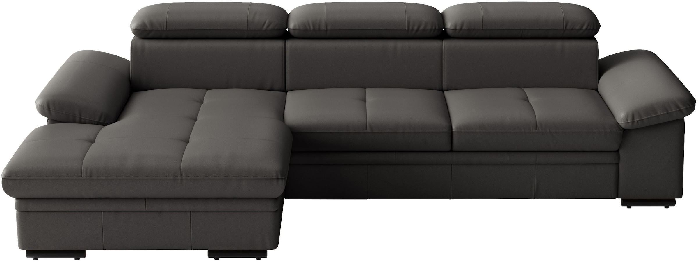sit&more Ecksofa »Viola, Leder, L-Form, B: 260 cm, mit Armteil- und Kopfteilvertsellung« optional mit Schlaffunktion