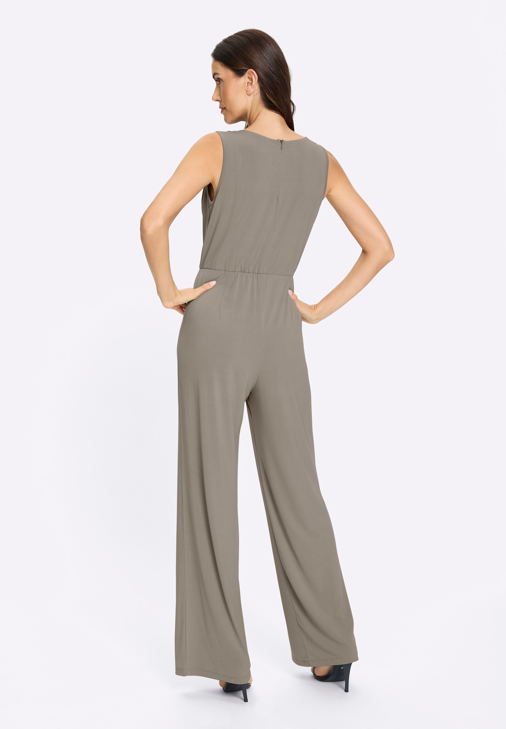 heine Jumpsuit »Jersey-Overall Jumpsuit mit Wasserfall-Ausschnitt«