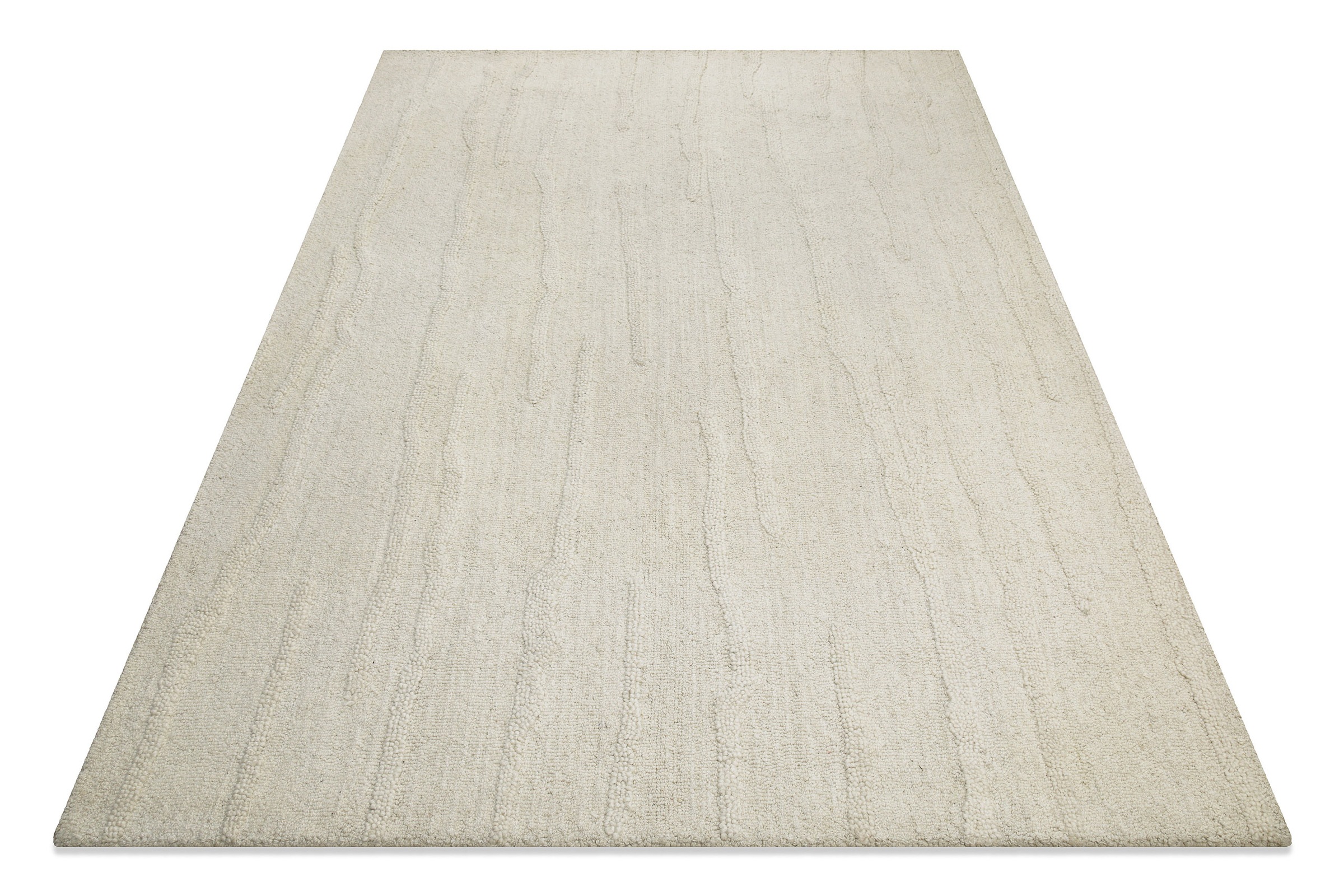 Wecon home Wollteppich »Hamptons TWENTY«, rechteckig, 15 mm Höhe, Läufer, Schurwolle, Kurzflor, Wohn- & Schlafzimmer, elegant, Streifen