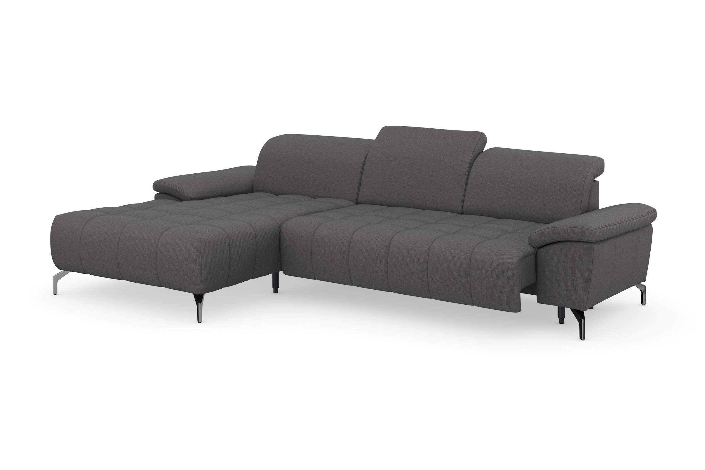 sit&more Ecksofa »Cool L-Form«, wahlweise mit Kopfteilverstellung und Vorziehsitz, motorisch