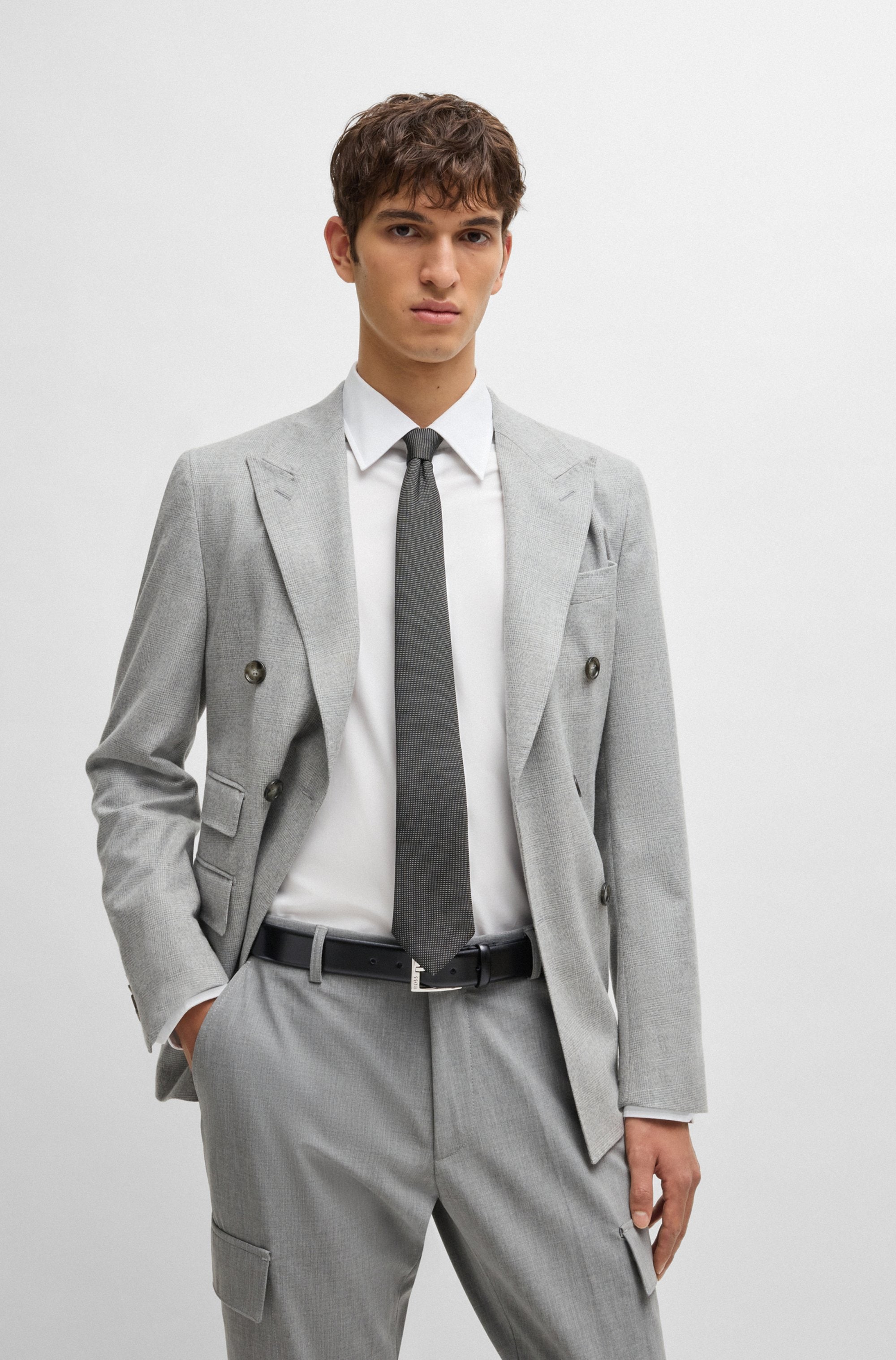 BOSS Ledergürtel »Elloy-PC-An_Sz35« mit dezenter Boss-Prägung auf der Schließe