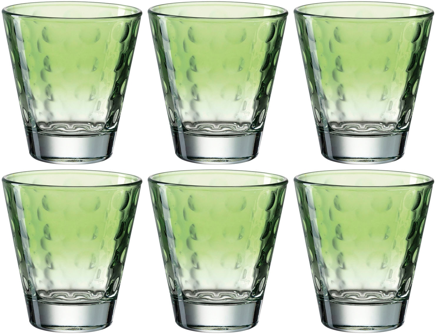 LEONARDO Gläser-Set »OPTIC«, (Set, 6 tlg.), 215 ml, 6-teilig