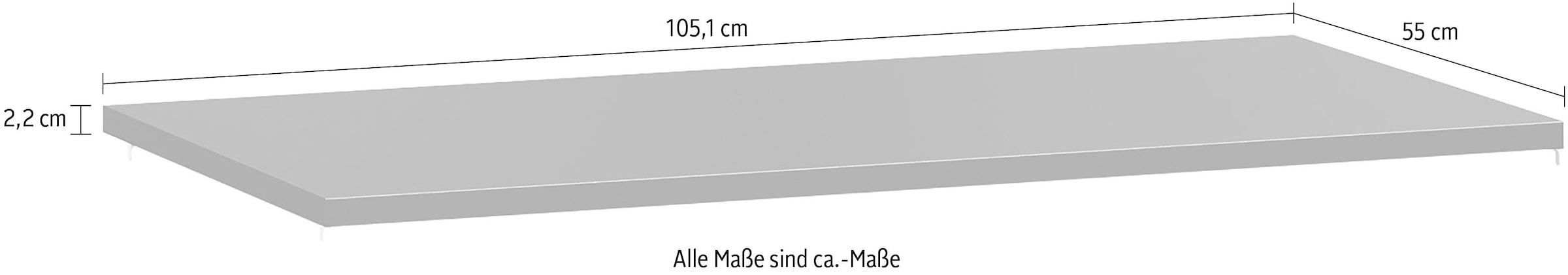 set one by Musterring Einlegeboden »York Schlafen«, (2 St.), 2er-Set, anthrazit oder weiß, verschiedene Größen