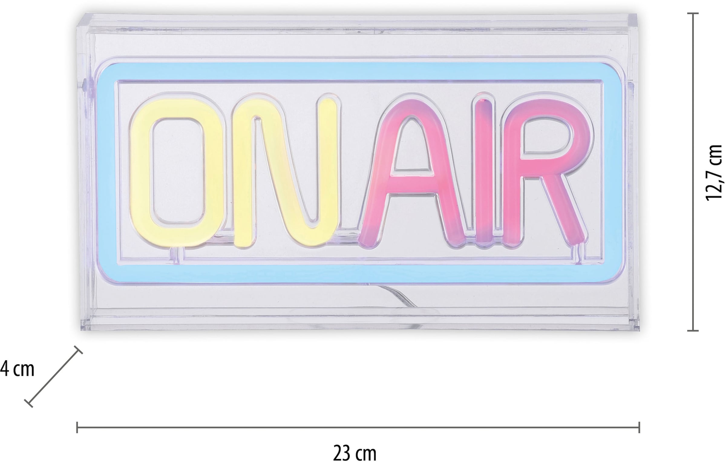 JUST LIGHT LED Wandleuchte »NEON-ONAIR«, 1 flammig, Leuchtmittel LED-Board | LED fest integriert