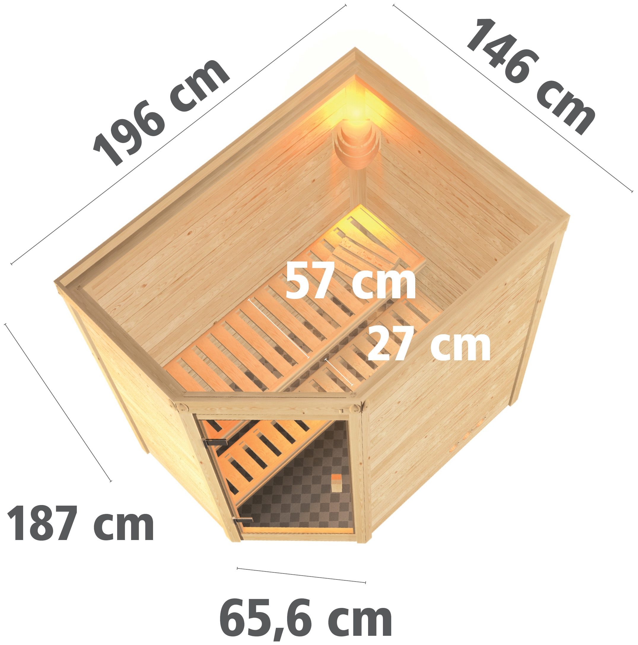 welltime Sauna »Juli«, ohne Ofen
