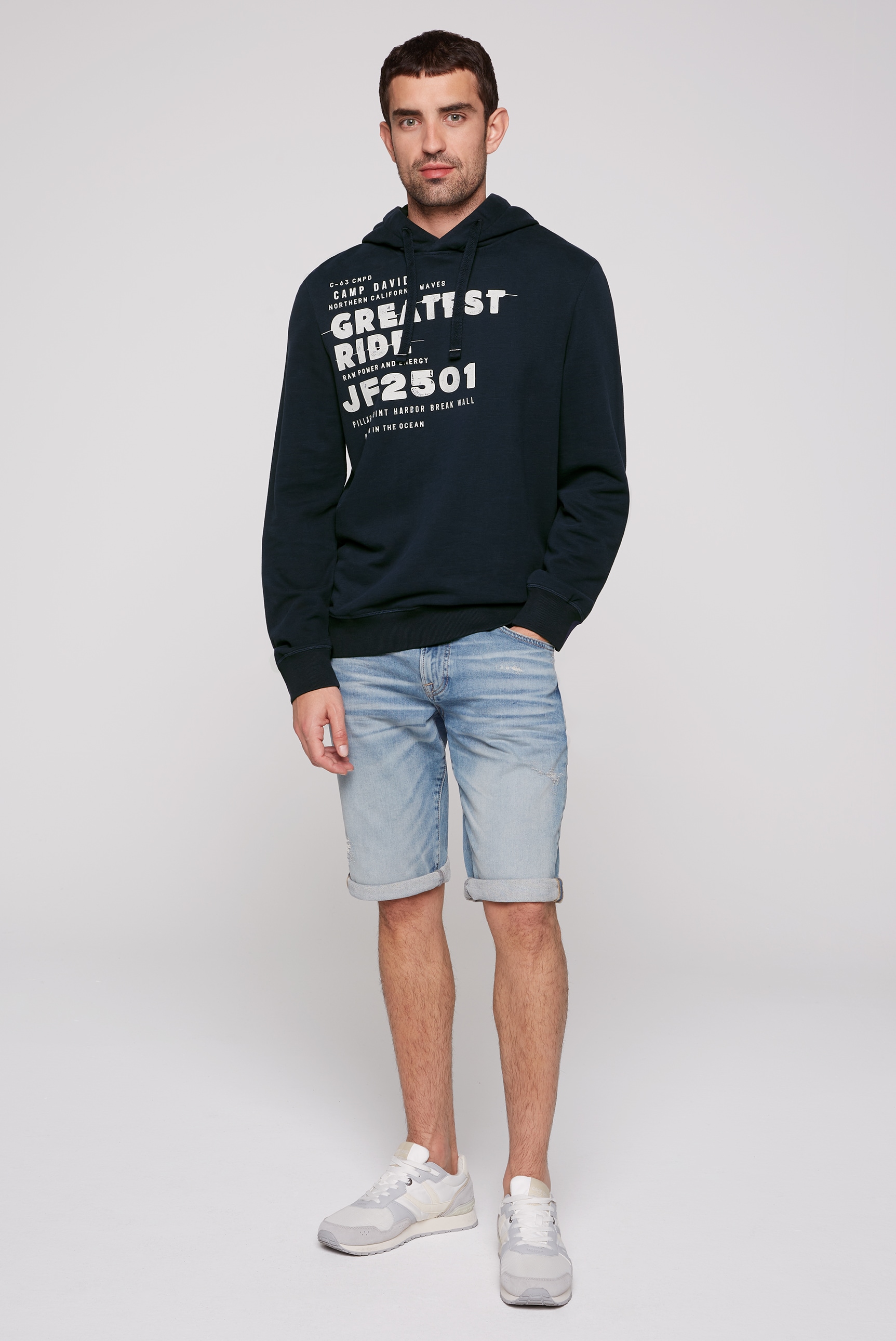 CAMP DAVID Kapuzensweatshirt, mit kontrastreichem Print