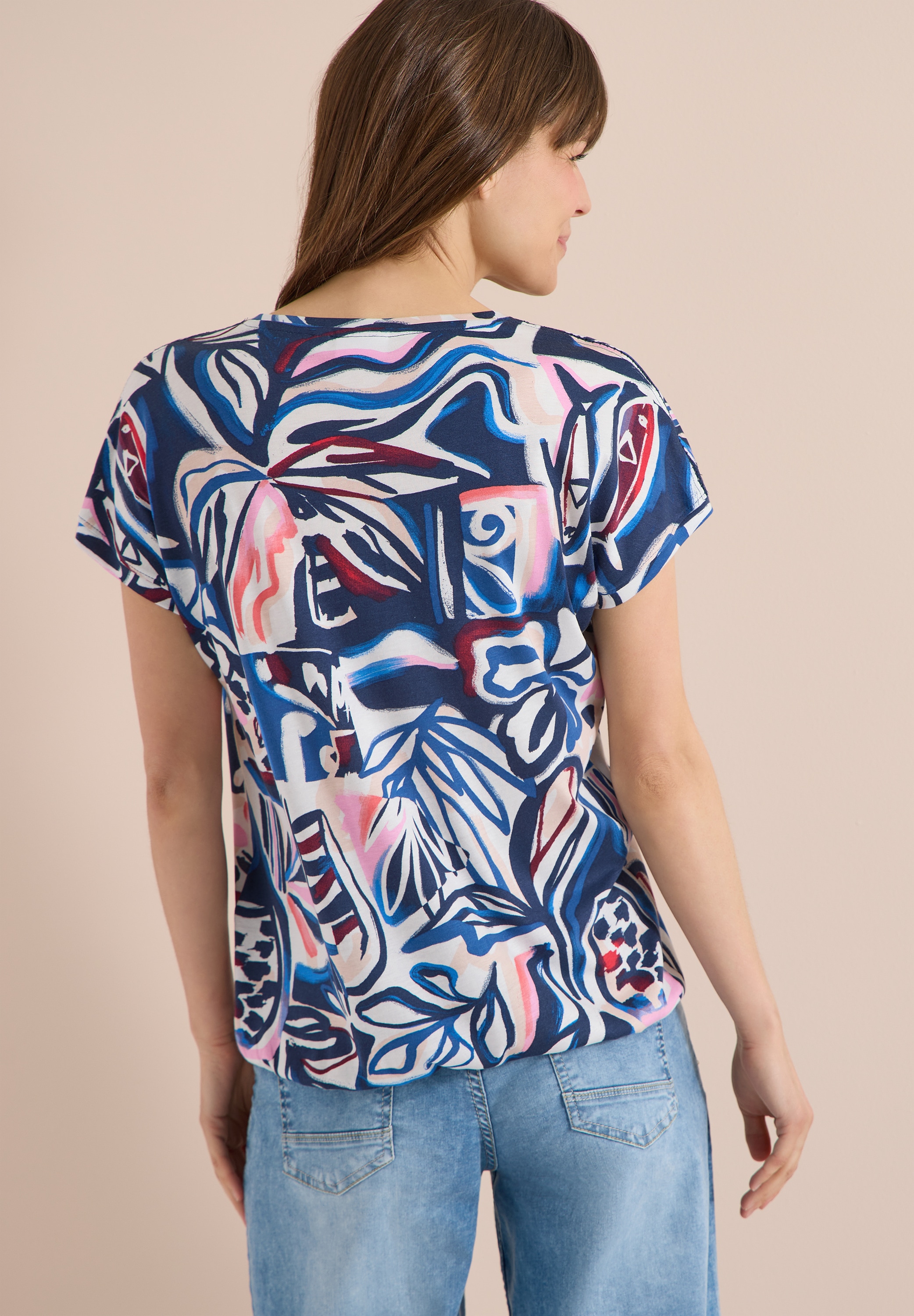 Cecil T-Shirt mit All-Over Print