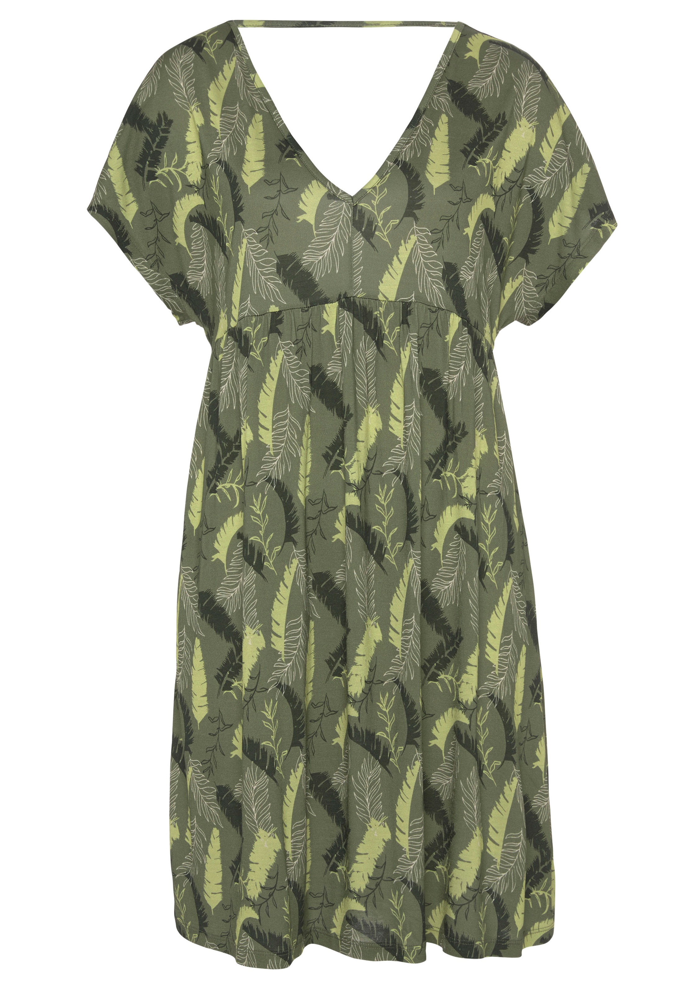 s.Oliver Jerseykleid, mit Blätterdruck