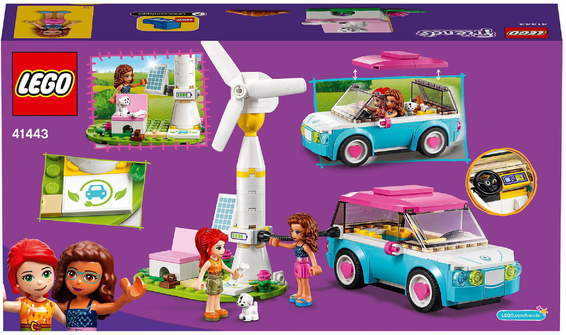 LEGO® Konstruktionsspielsteine »Olivias Elektroauto (41443), LEGO® Friends«, (183 St.), Made in Europe