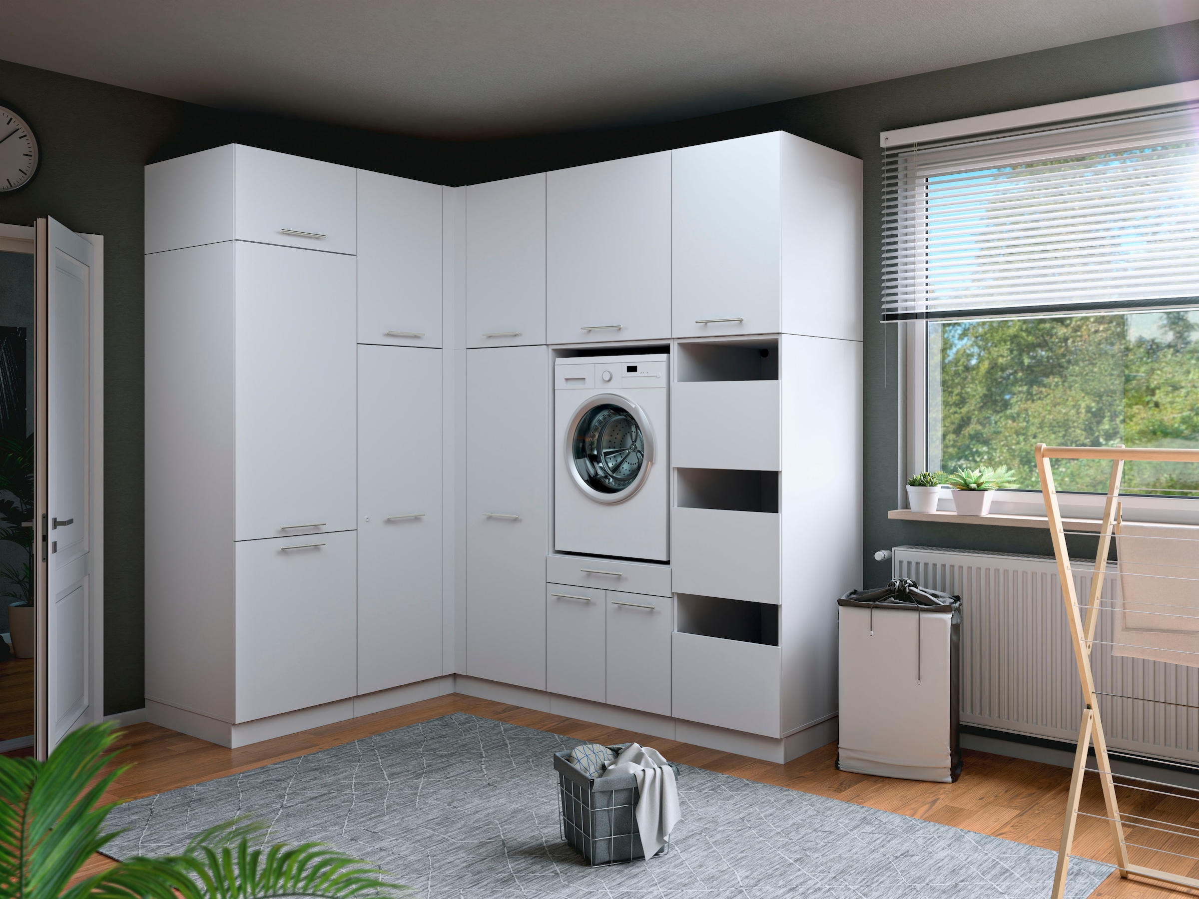 Laundreezy Mehrzweckschrank-Set »Laundreezy, 10-tlg. Mehrzweckschrank-Set B/H/T 218/238/68 cm« 10 Stk. tlg.