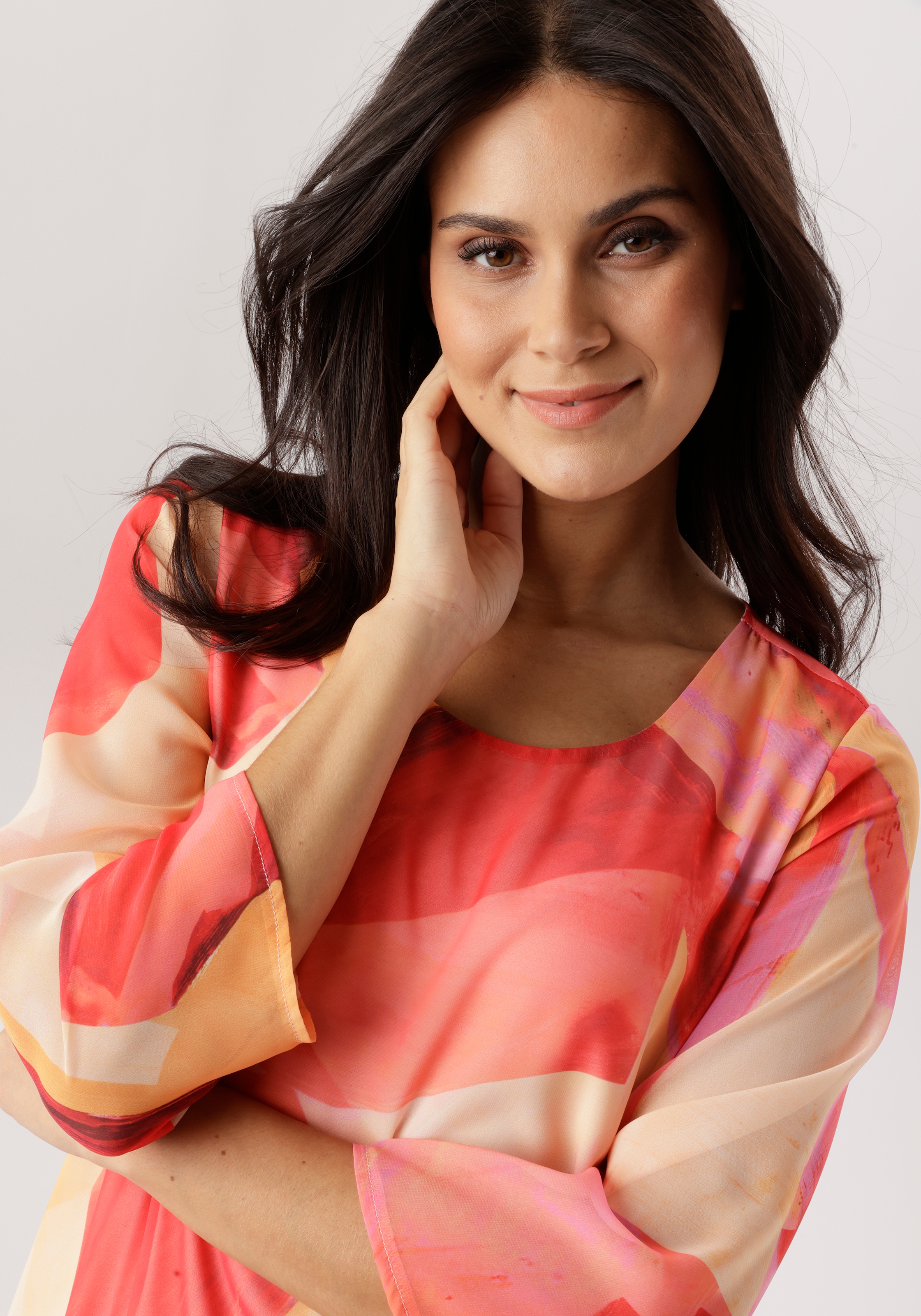 Aniston SELECTED Chiffonkleid aus zartem Chiffon und gefüttert - NEUE KOLLEKTION