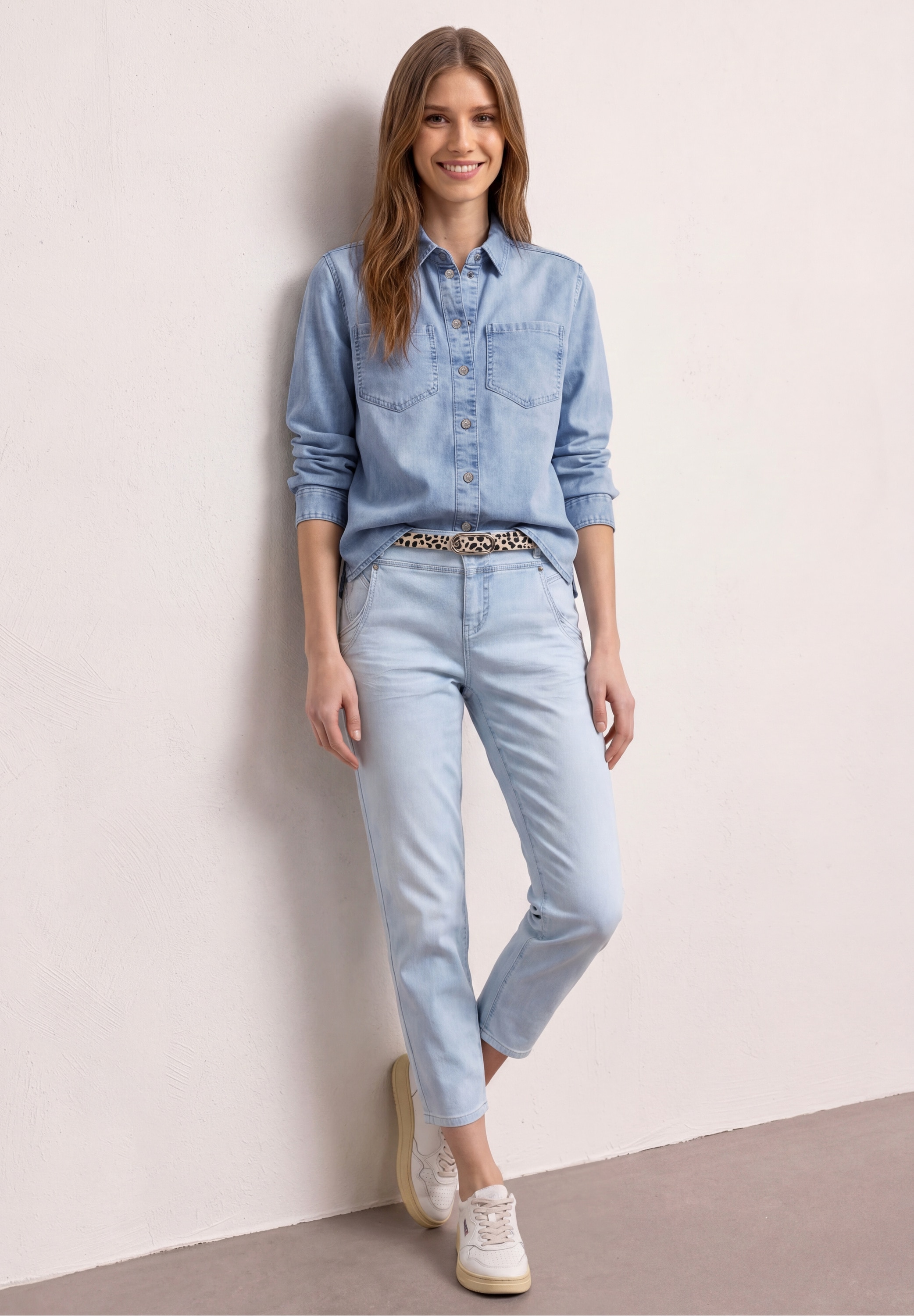 STREET ONE Jeansbluse »Style Lea« in Denim-Optik