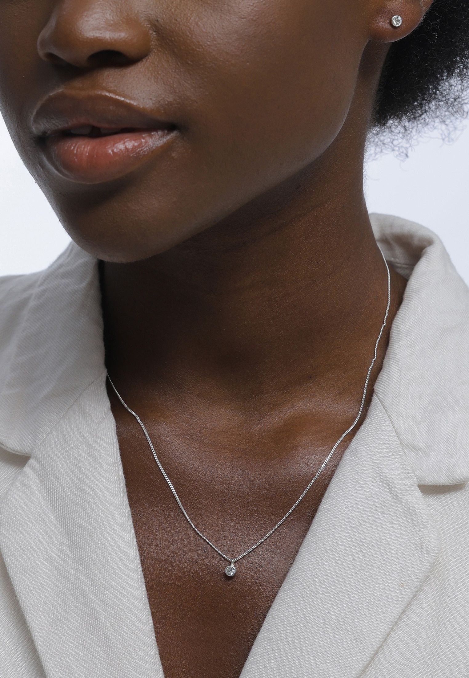 Elli Ohrring und Ketten Set »Schmuckset Basic Solitär 925 Sterling Silber, mit Kristallen von Swarovski®«