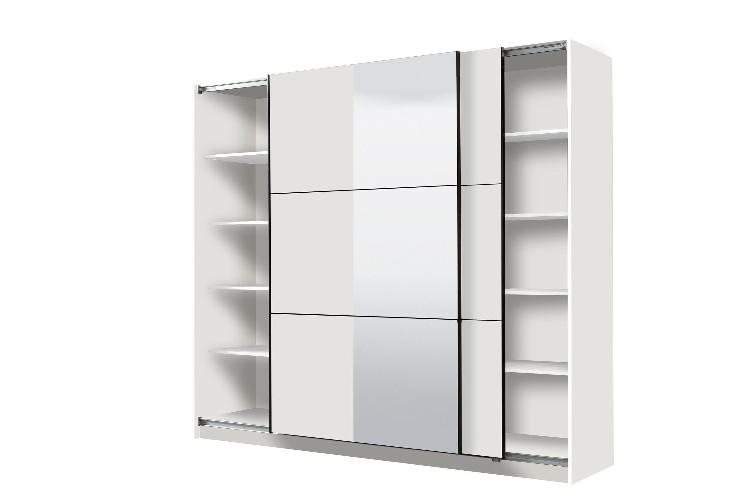 INOSIGN Schwebetürenschrank »Sierra Kleiderschrank mit Spiegel Wäscheschrank Garderobe«, Topseller INKLUSIVE Inneneinteilung, FSC-Zertifiziert