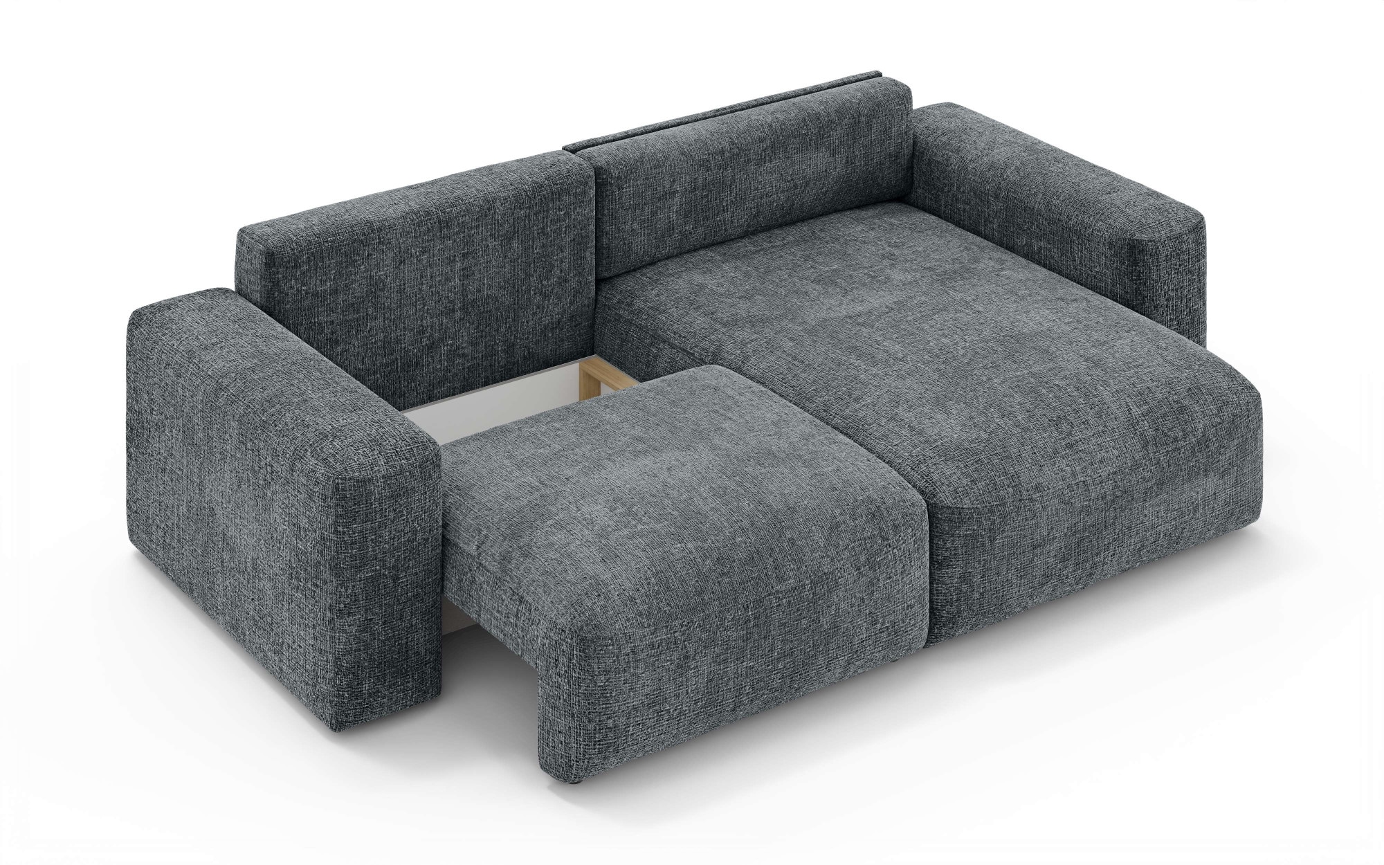 OTTO home Ecksofa »MATTS Schlafsofa mit Bettkasten, Maße B/T/H: 265/159/89 cm«, L-Form mit Recamiere rechts oder links, hoher Sitzkomfort